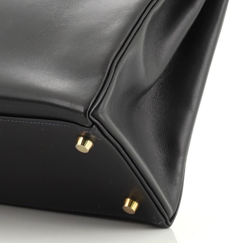 Hermes Kelly Handbag Bleu Indigo Box Calf with Gold Hardware 32 2