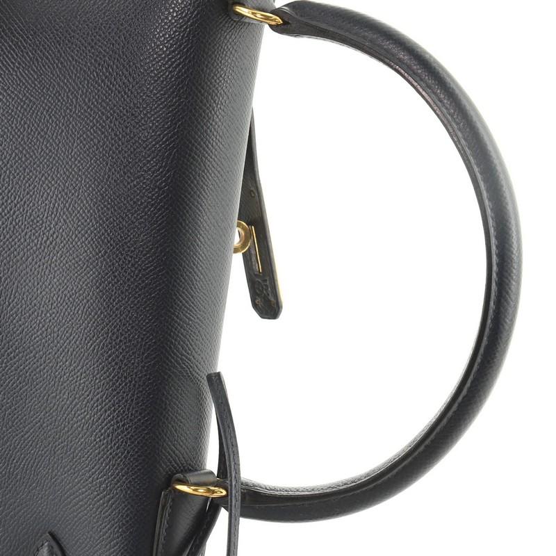 Hermes Kelly Handbag Bleu Indigo Courchevel with Gold Hardware 35 In Good Condition In NY, NY