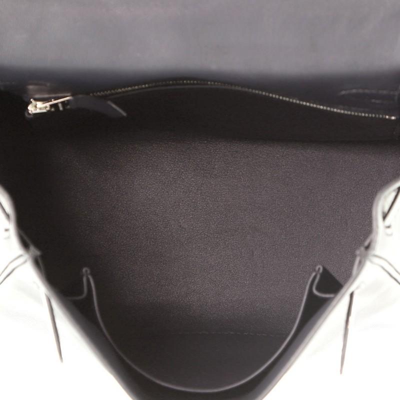 Hermes Kelly Handbag Bleu Indigo Swift with Palladium Hardware 25 1