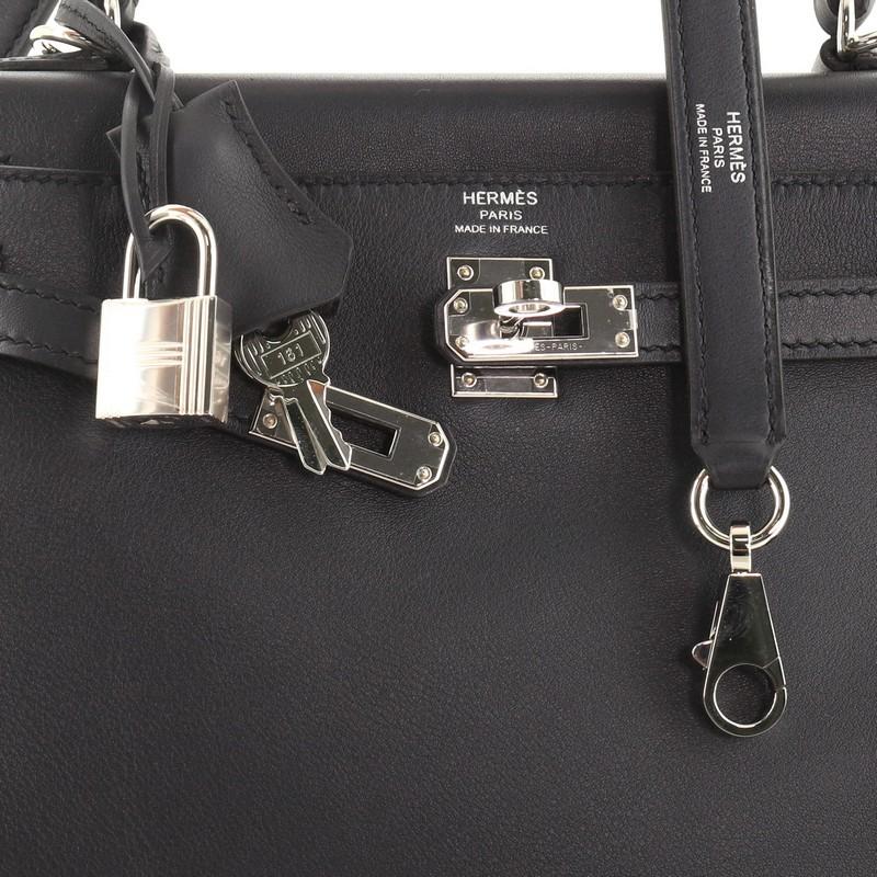 Hermes Kelly Handbag Bleu Indigo Swift with Palladium Hardware 25 2