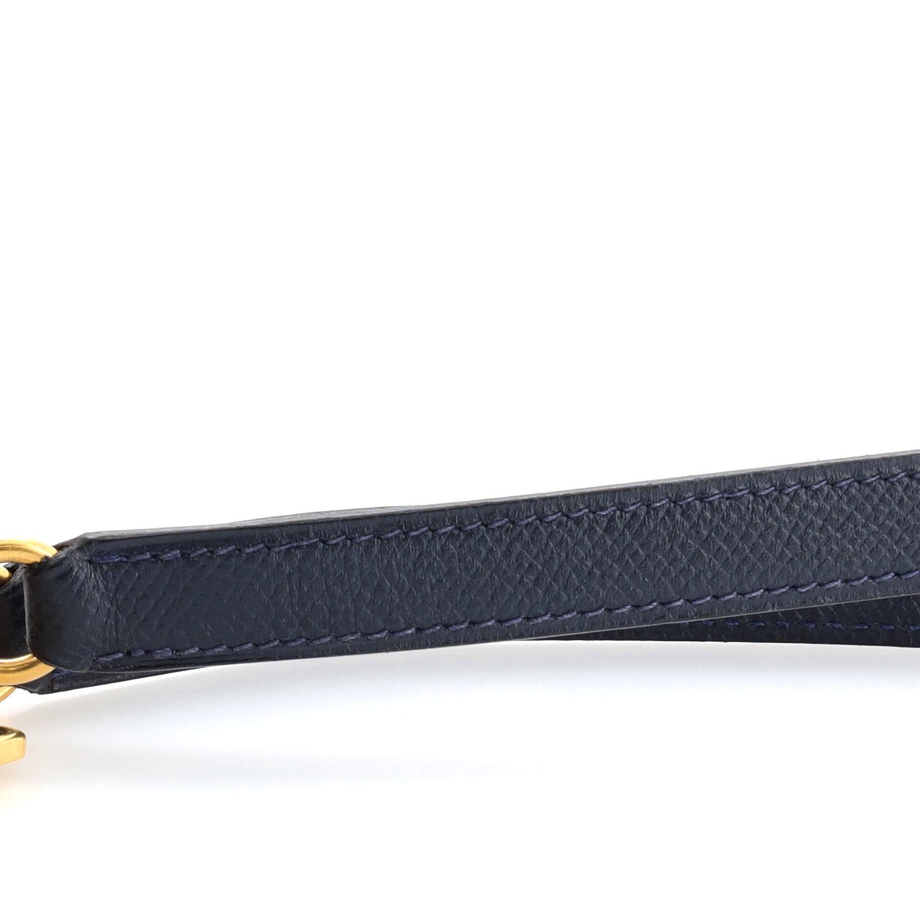Hermes Kelly Handbag Bleu Marine Courchevel with Gold Hardware 32 10