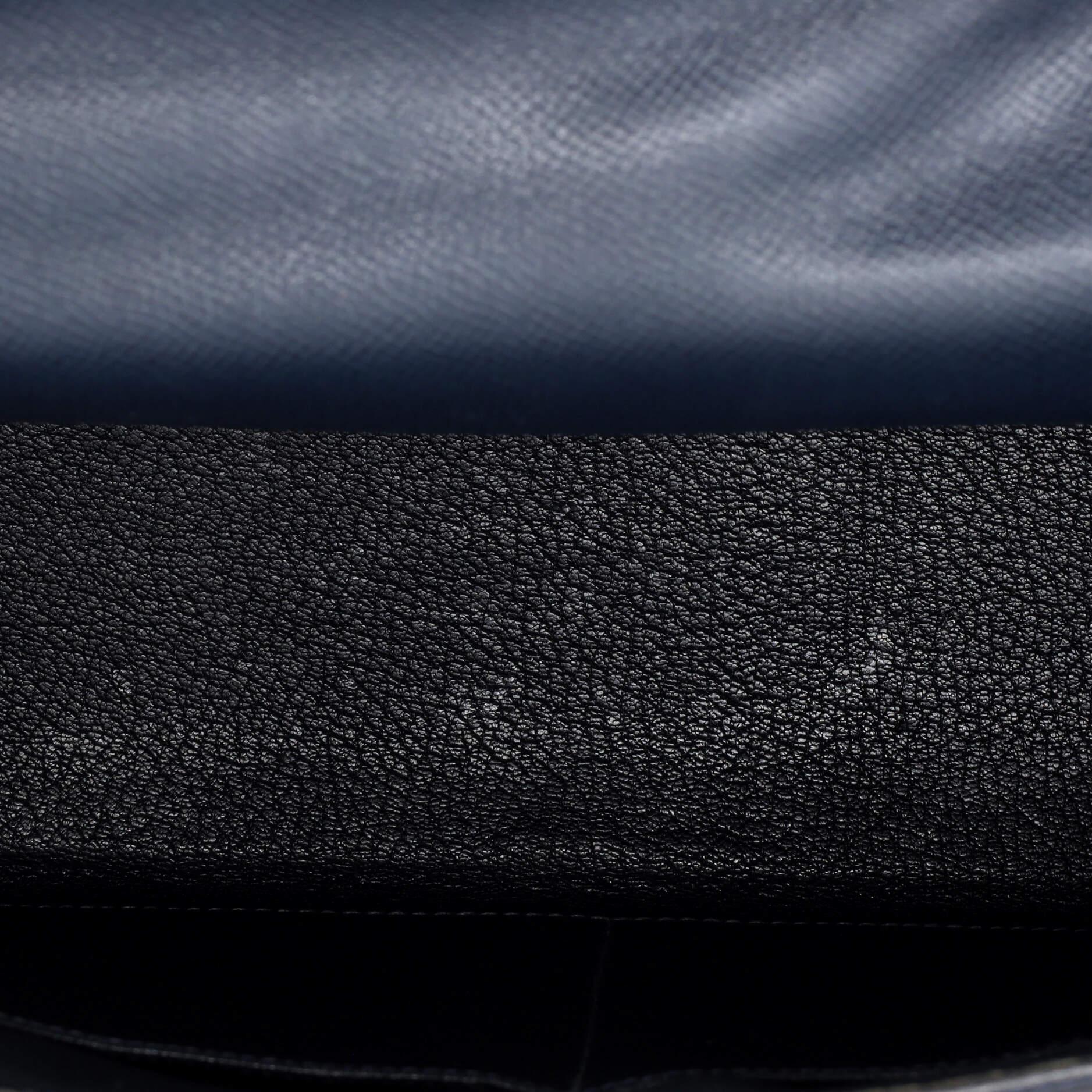 Hermes Kelly Handbag Bleu Marine Courchevel with Gold Hardware 32 1