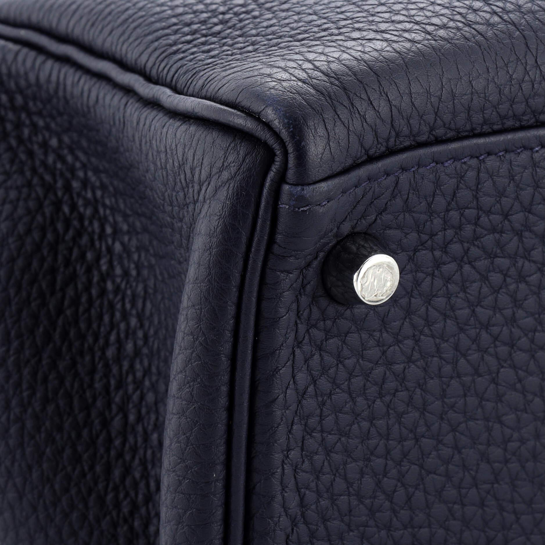 Hermes Kelly Handbag Bleu Nuit Togo with Palladium Hardware 28 5