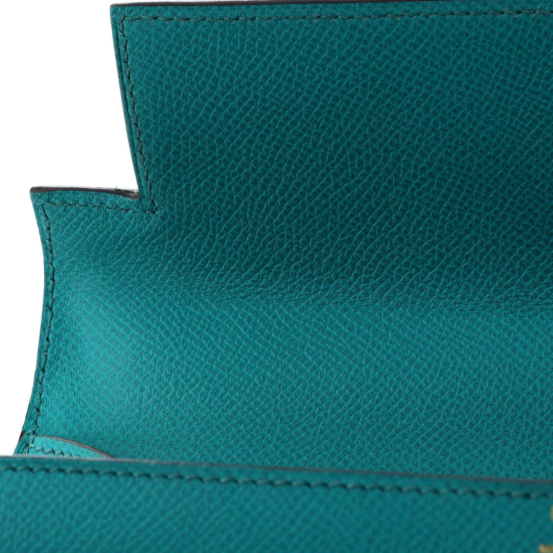 Hermes Kelly Handbag Bleu Paon Epsom with Gold Hardware 28 For Sale 4