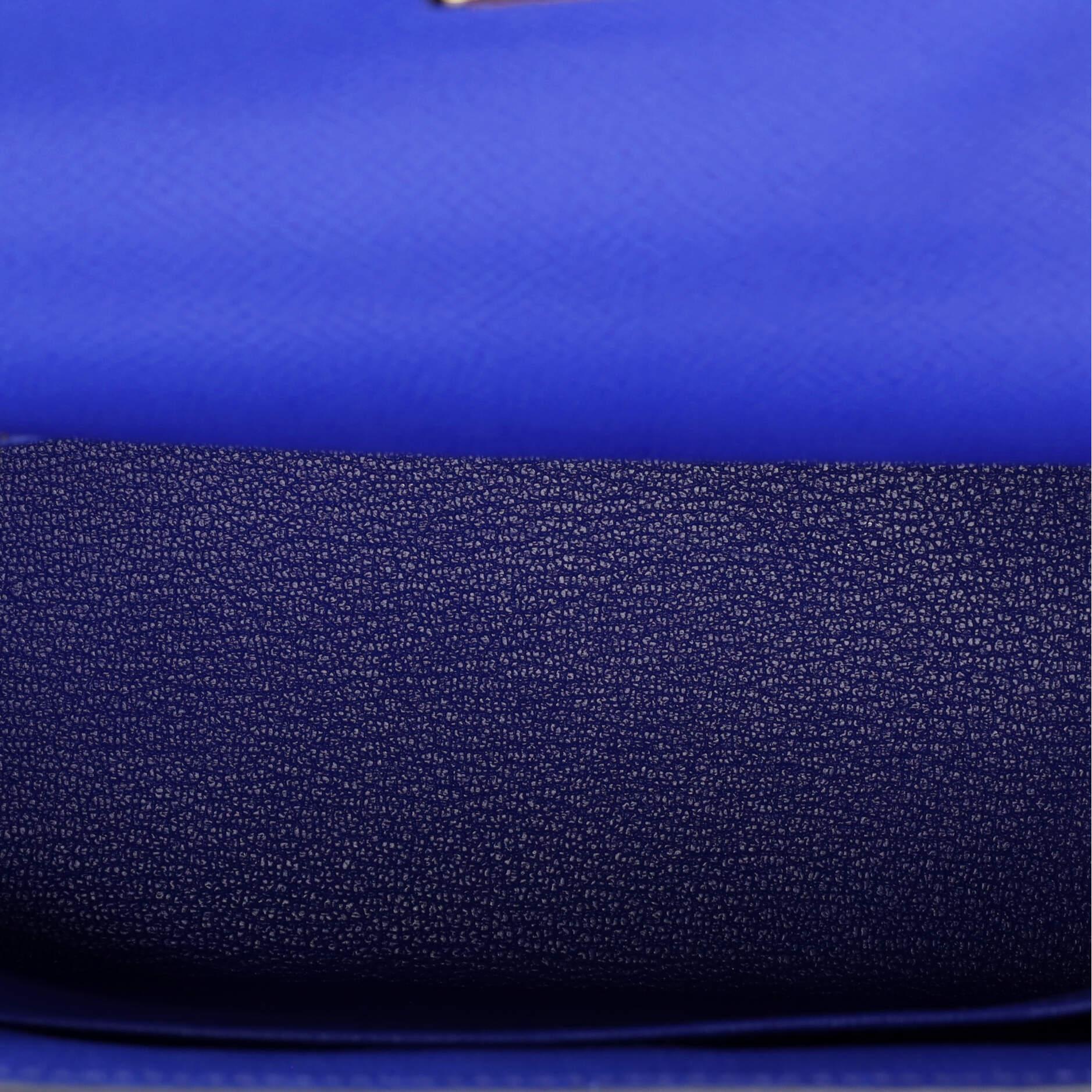 Hermes Kelly Handbag Bleu Royal Epsom with Gold Hardware 25 2
