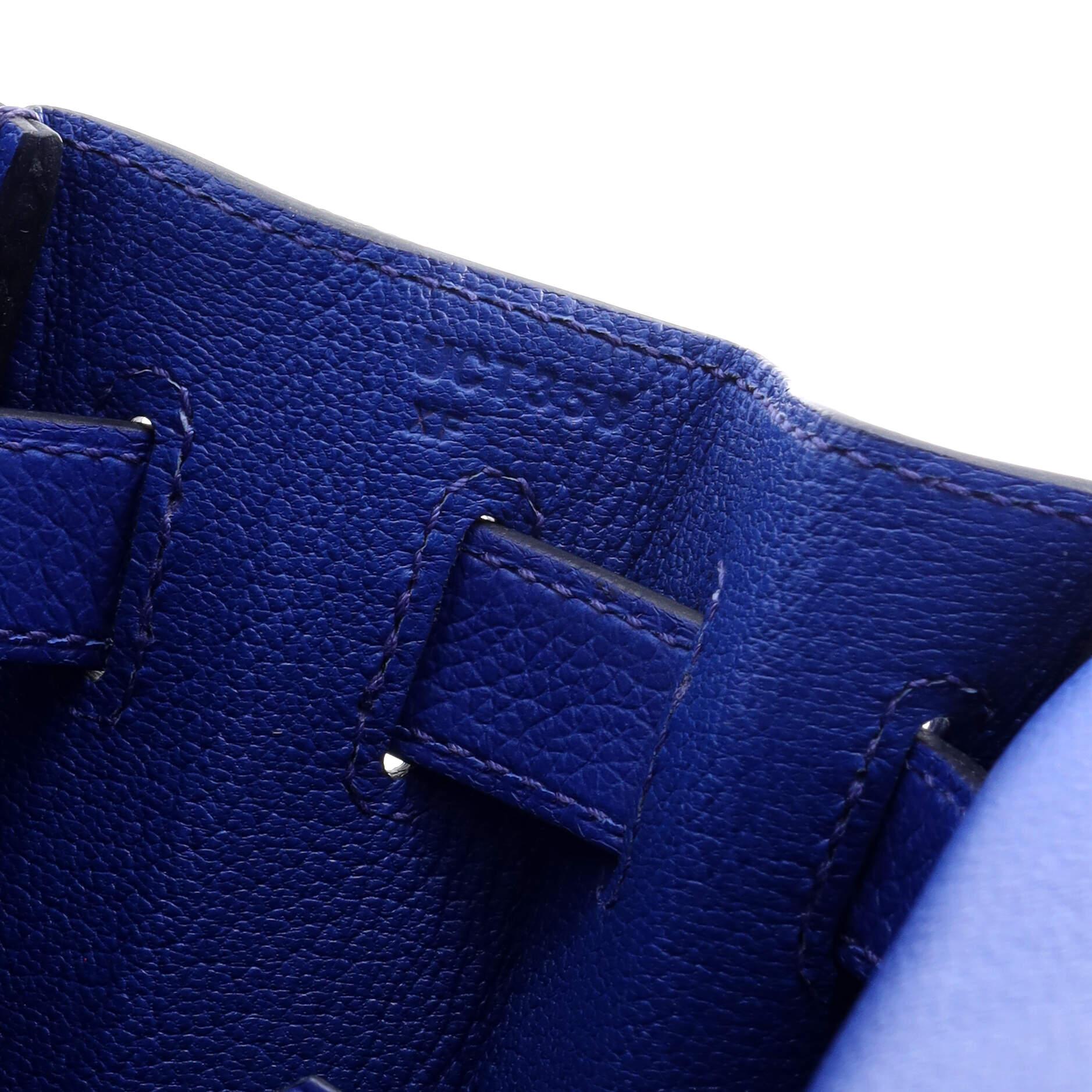 Hermes Kelly Handbag Bleu Royal Evercolor with Pallladium Hardware 28 5