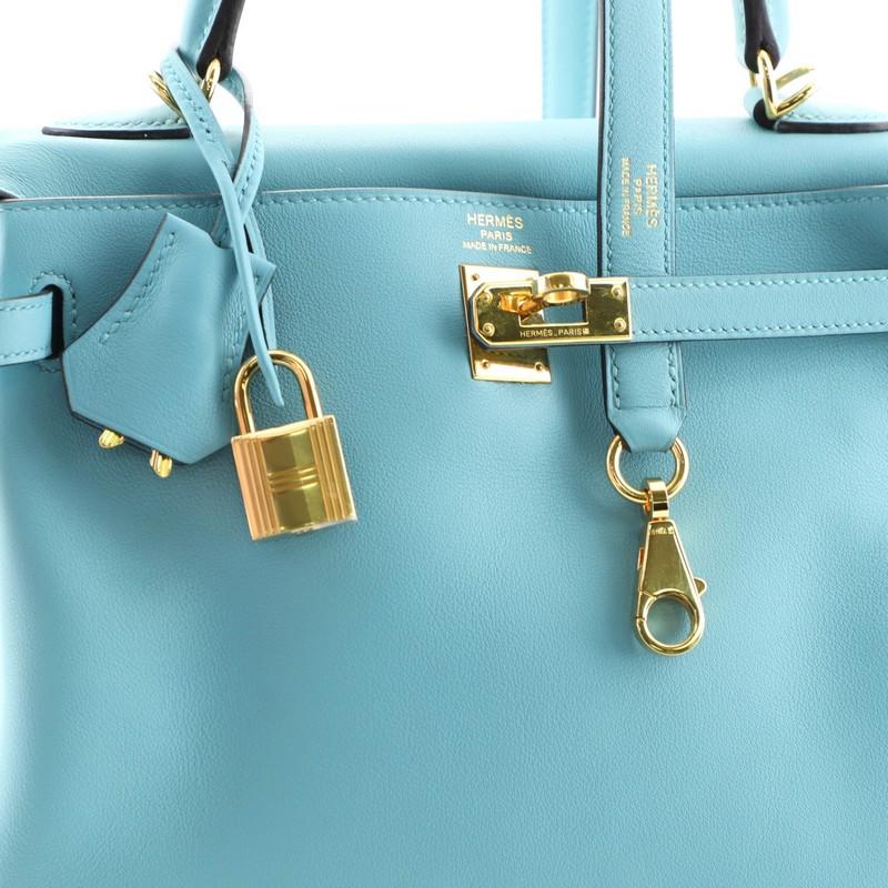 Hermes Kelly Handbag Bleu Saint Cyr Swift with Gold Hardware 25 In Good Condition In NY, NY