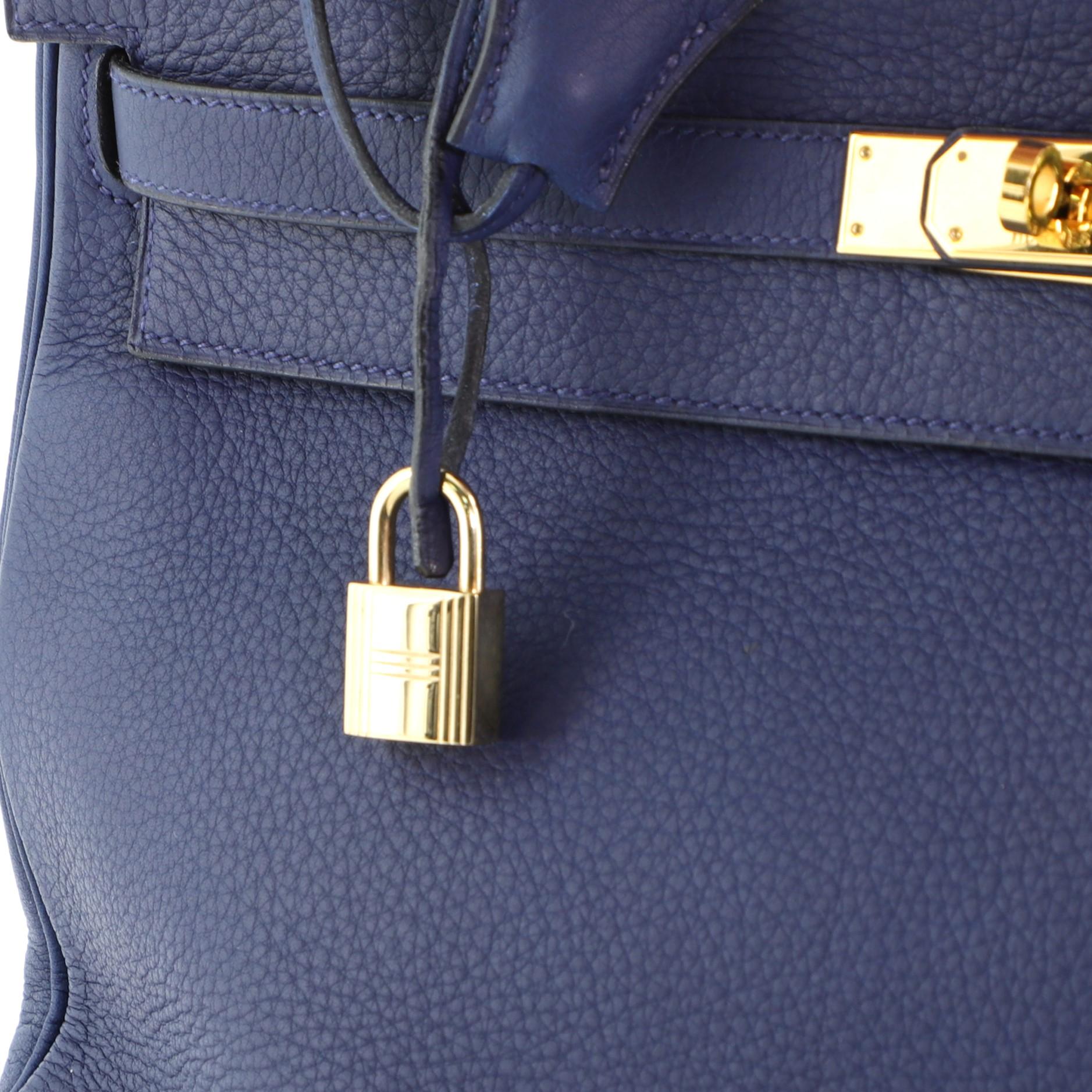 Hermes Kelly Handbag Bleu Saphir Togo With Gold Hardware 35  4