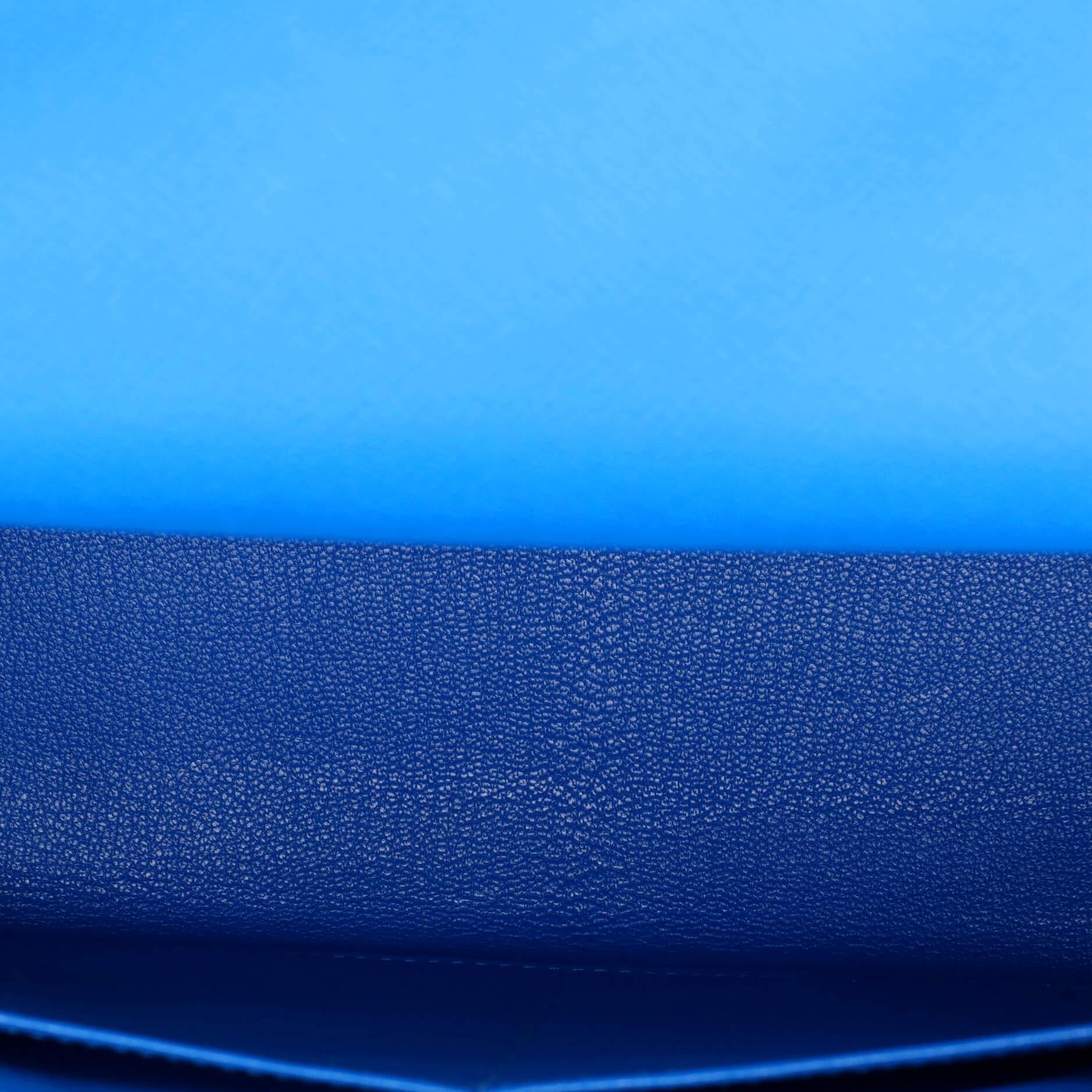 Hermes  Kelly Handbag Bleu Zanzibar Epsom with Gold Hardware 32 2