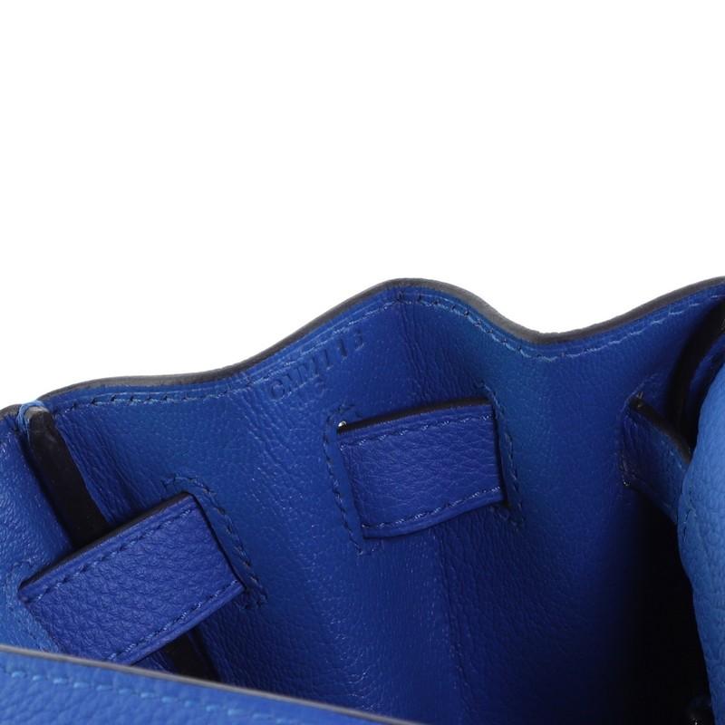 Hermes Kelly Handbag Bleu Zellige Togo with Palladium Hardware 28 1
