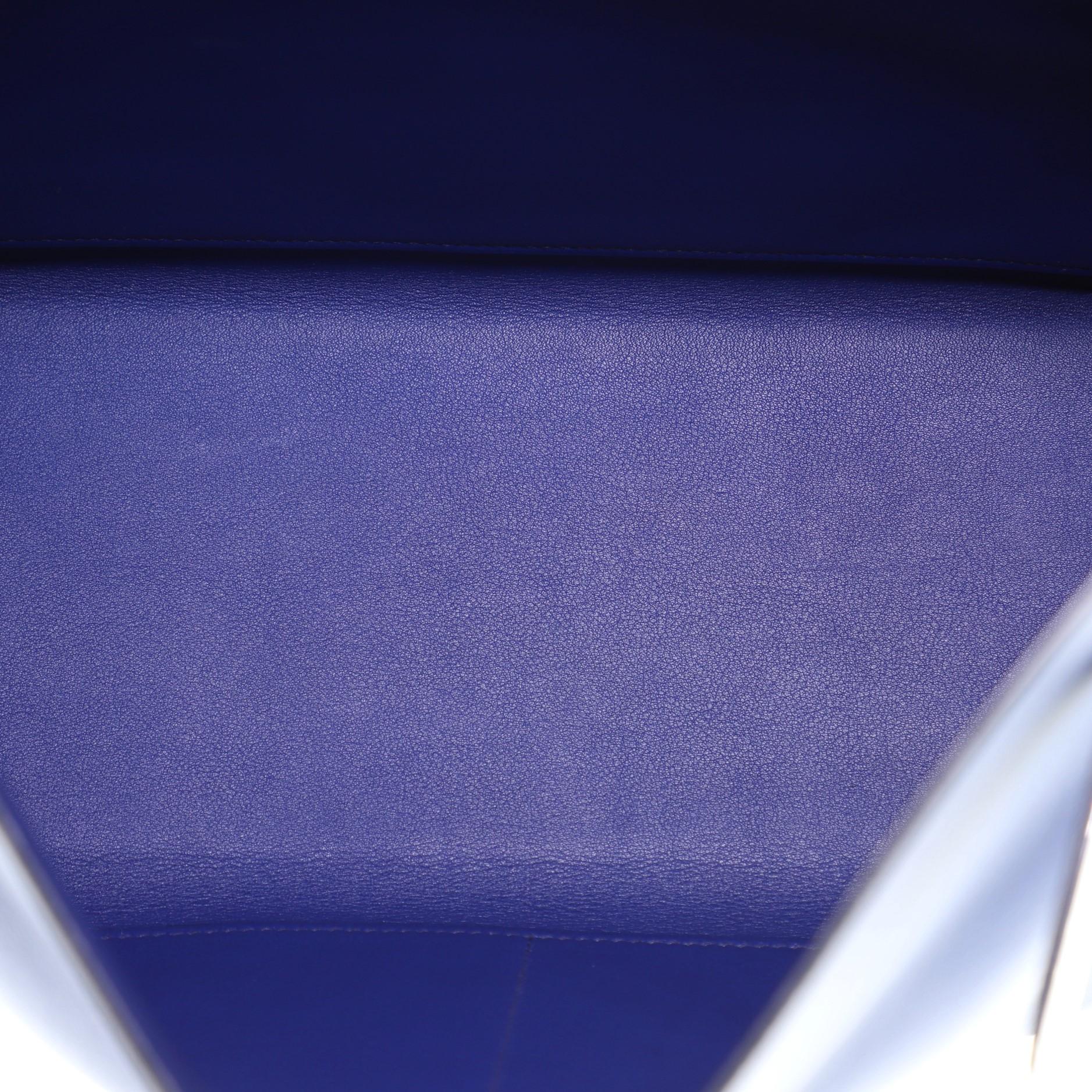 Hermes Kelly Handbag Blue Saphir Swift With Palladium Hardware 35  2