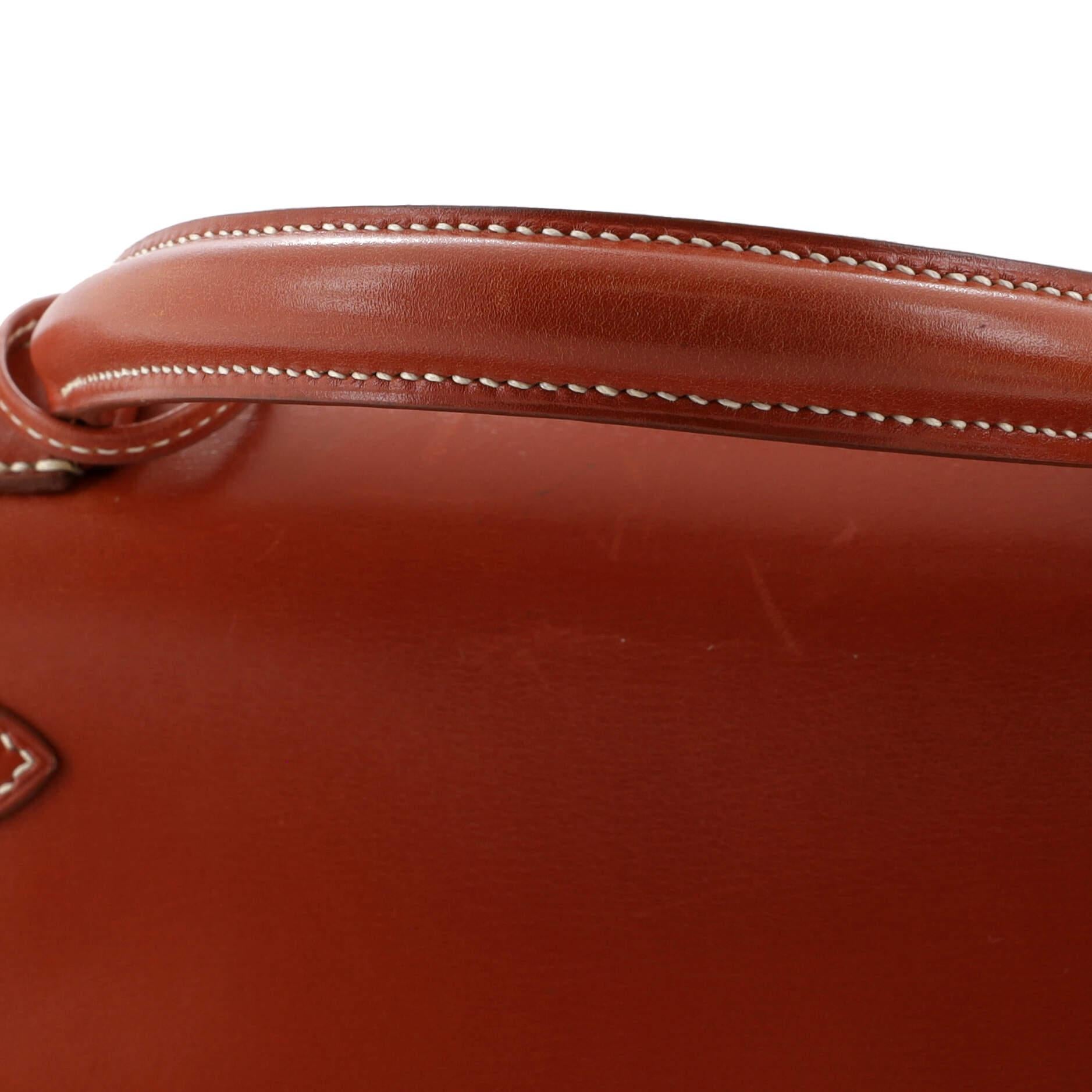 Hermes Kelly Handbag Brique Box Calf with Gold Hardware 28 7