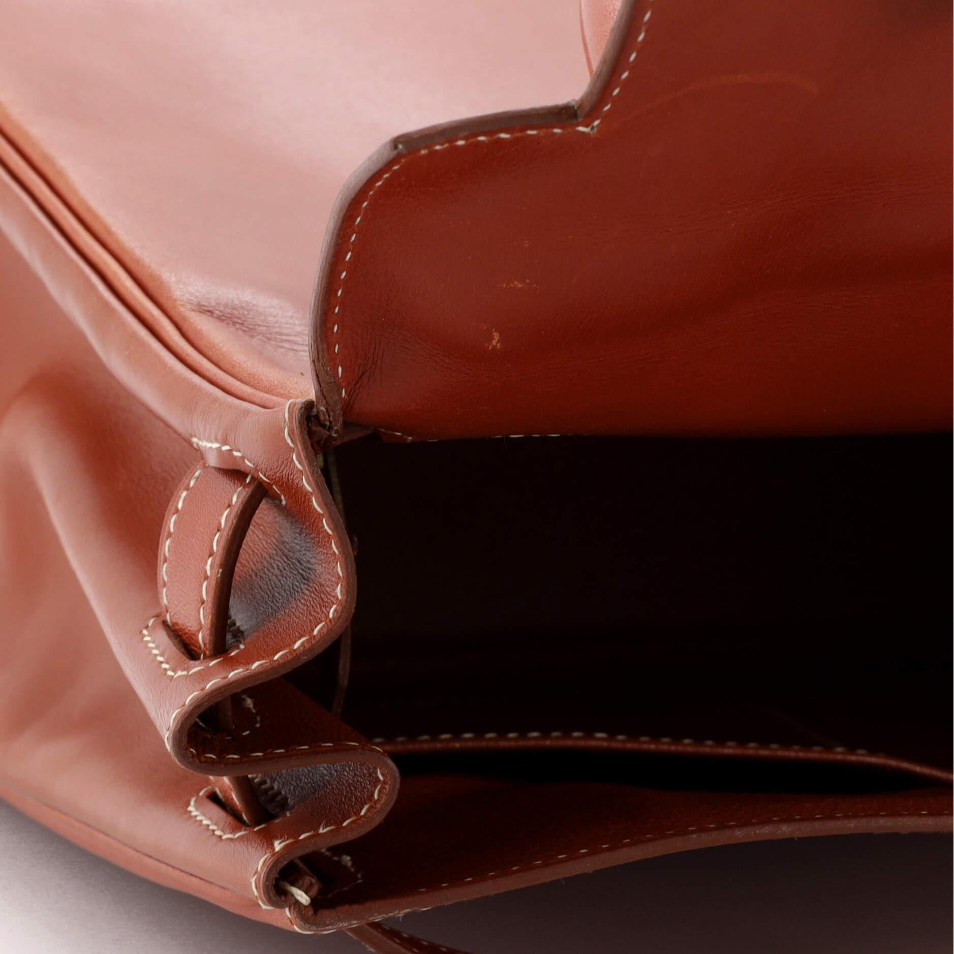 Hermes Kelly Handbag Brique Box Calf with Gold Hardware 28 10