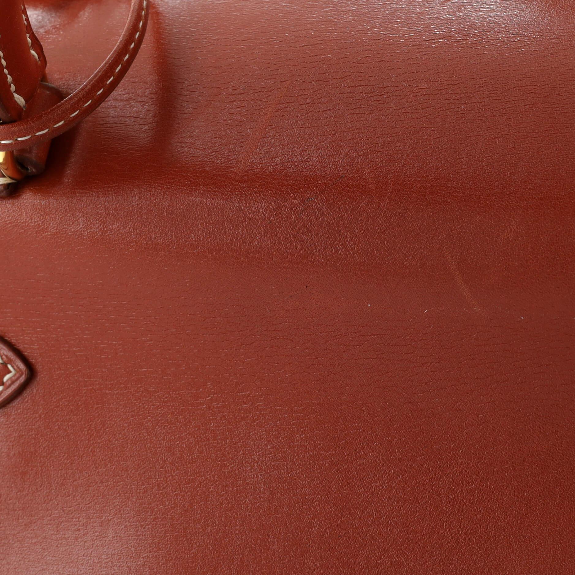 Hermes Kelly Handbag Brique Box Calf with Gold Hardware 28 5