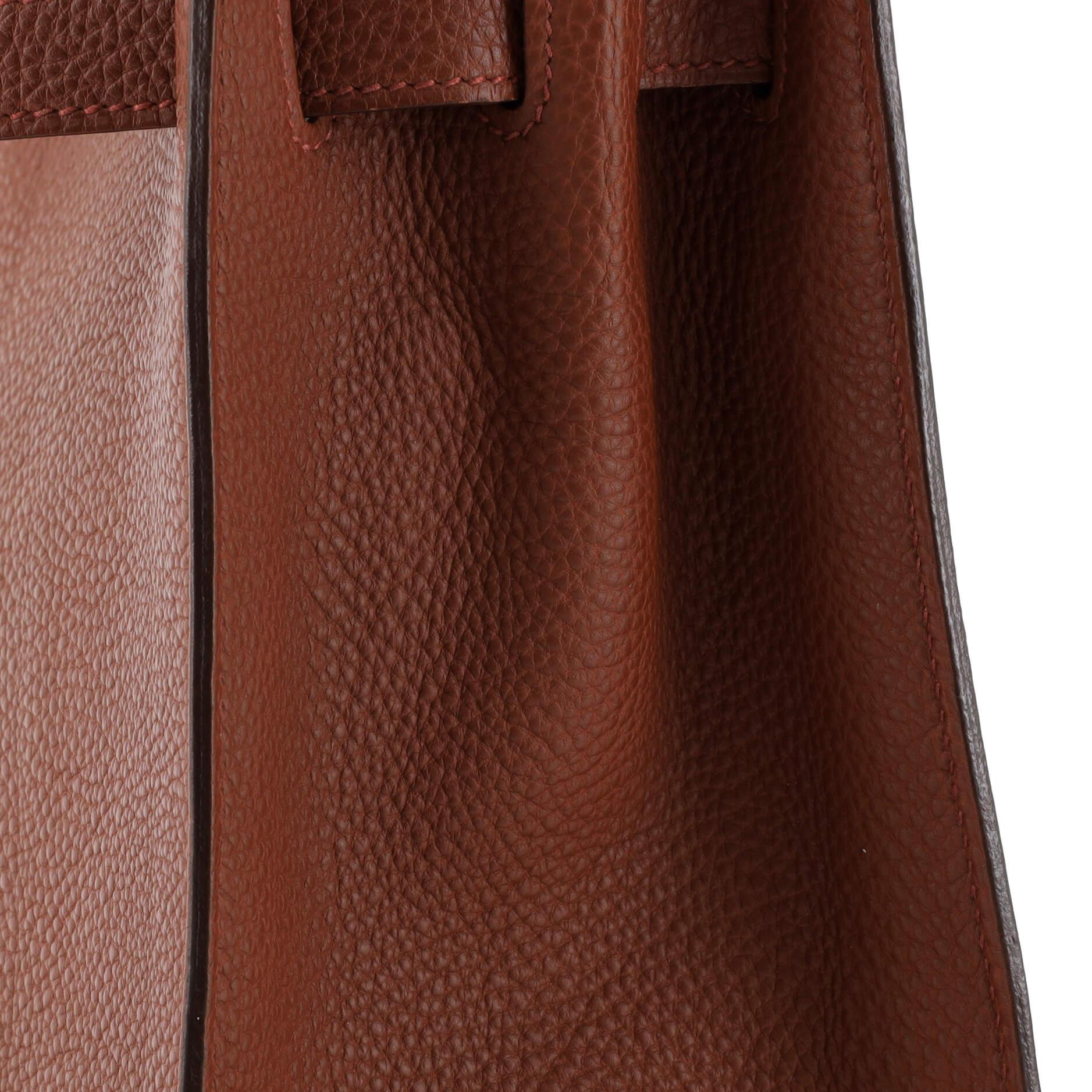 Hermes Kelly Handbag Brique Togo with Gold Hardware 32 4