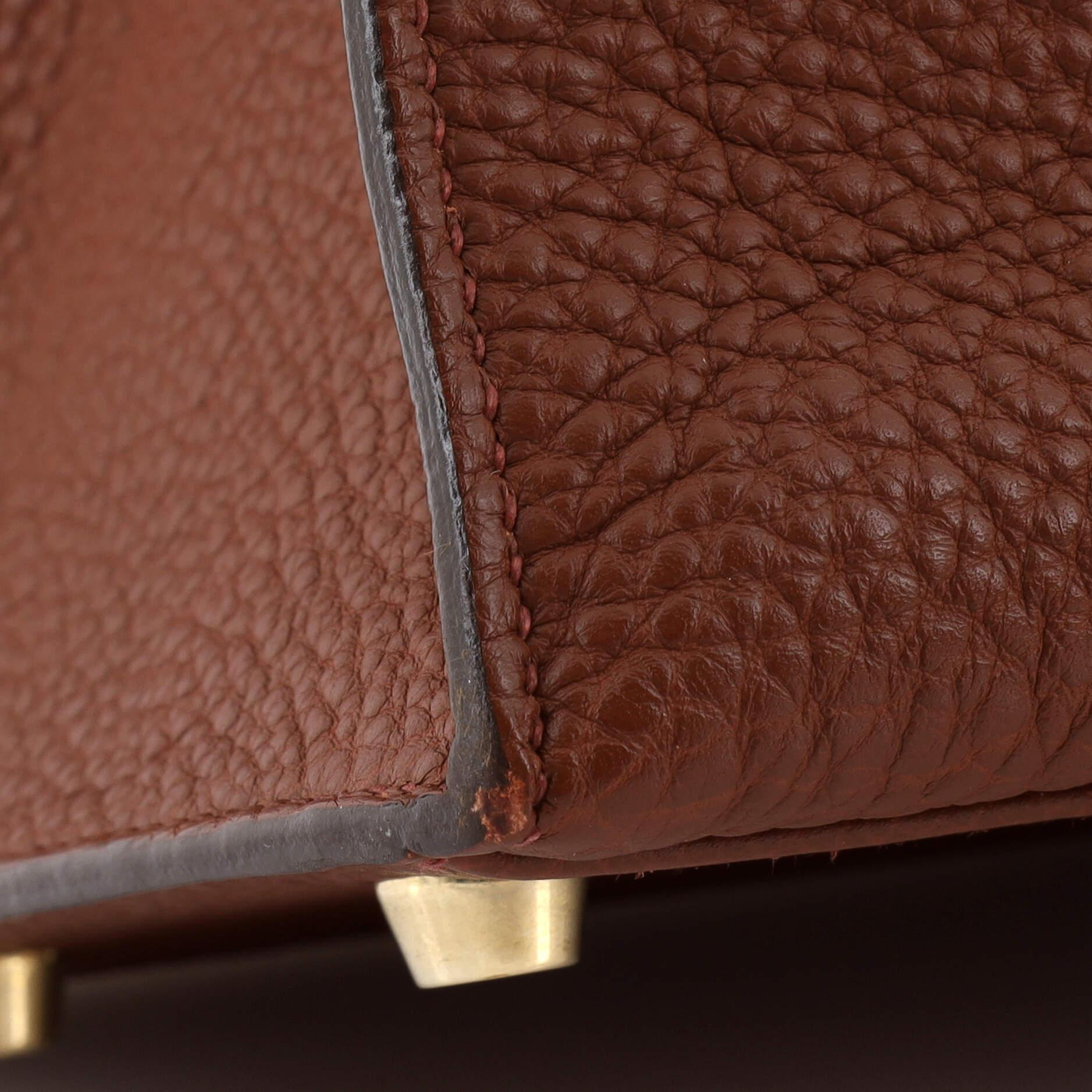 Hermes Kelly Handbag Brique Togo with Gold Hardware 32 5