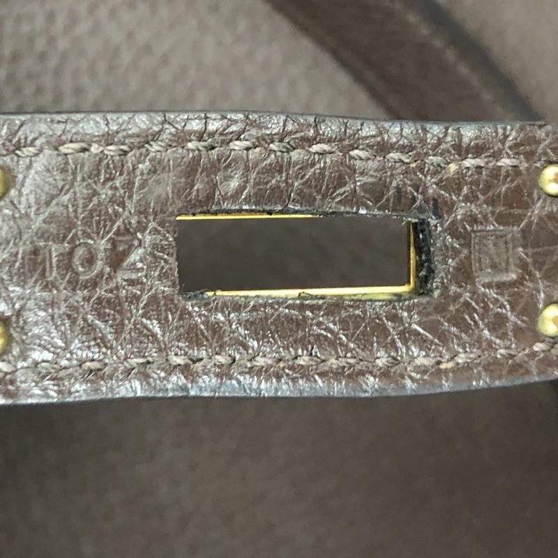 Hermes Kelly Handbag Cafe Clemence with Gold Hardware 35 4