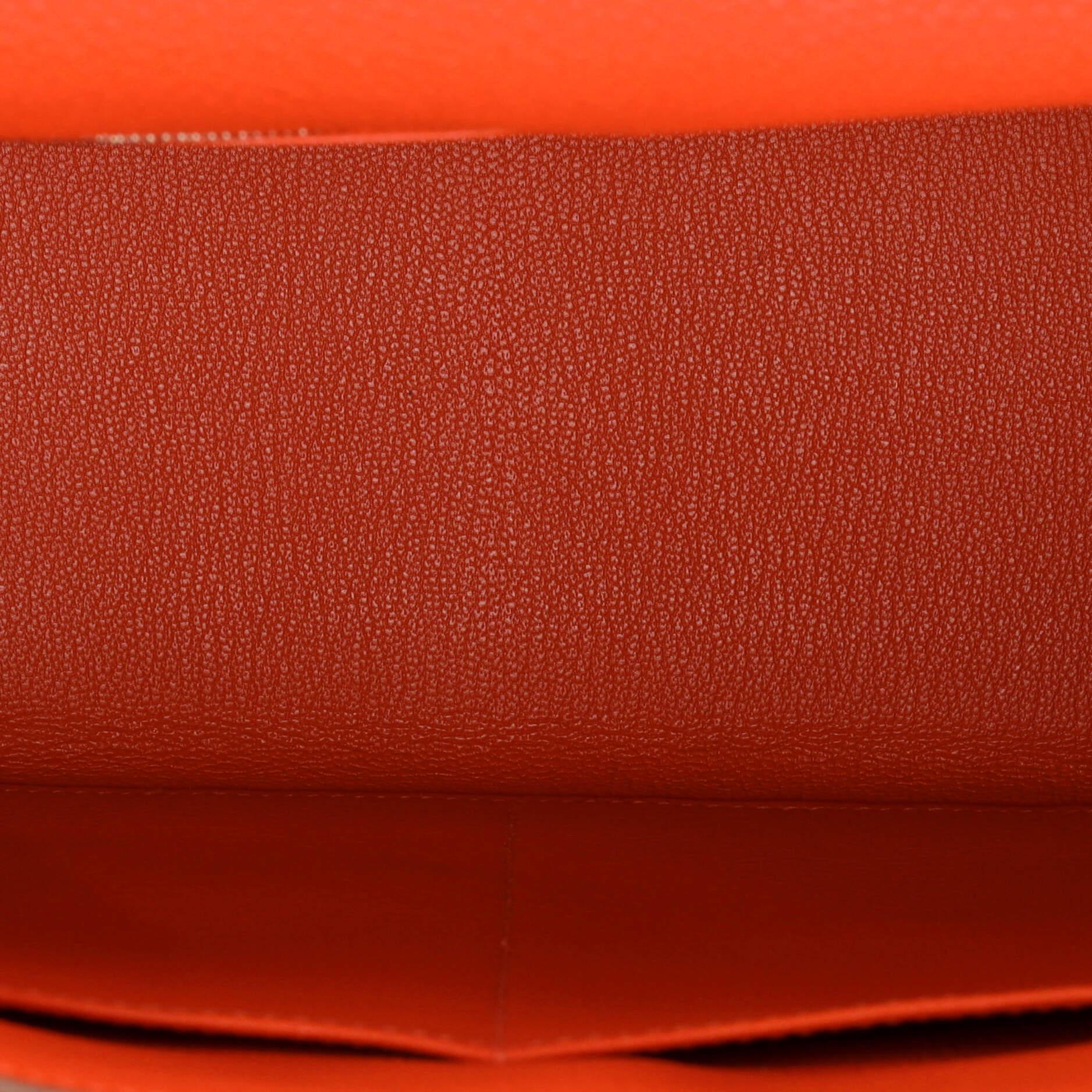 Hermes Kelly Handbag Capucine Togo with Palladium Hardware 35 For Sale 1