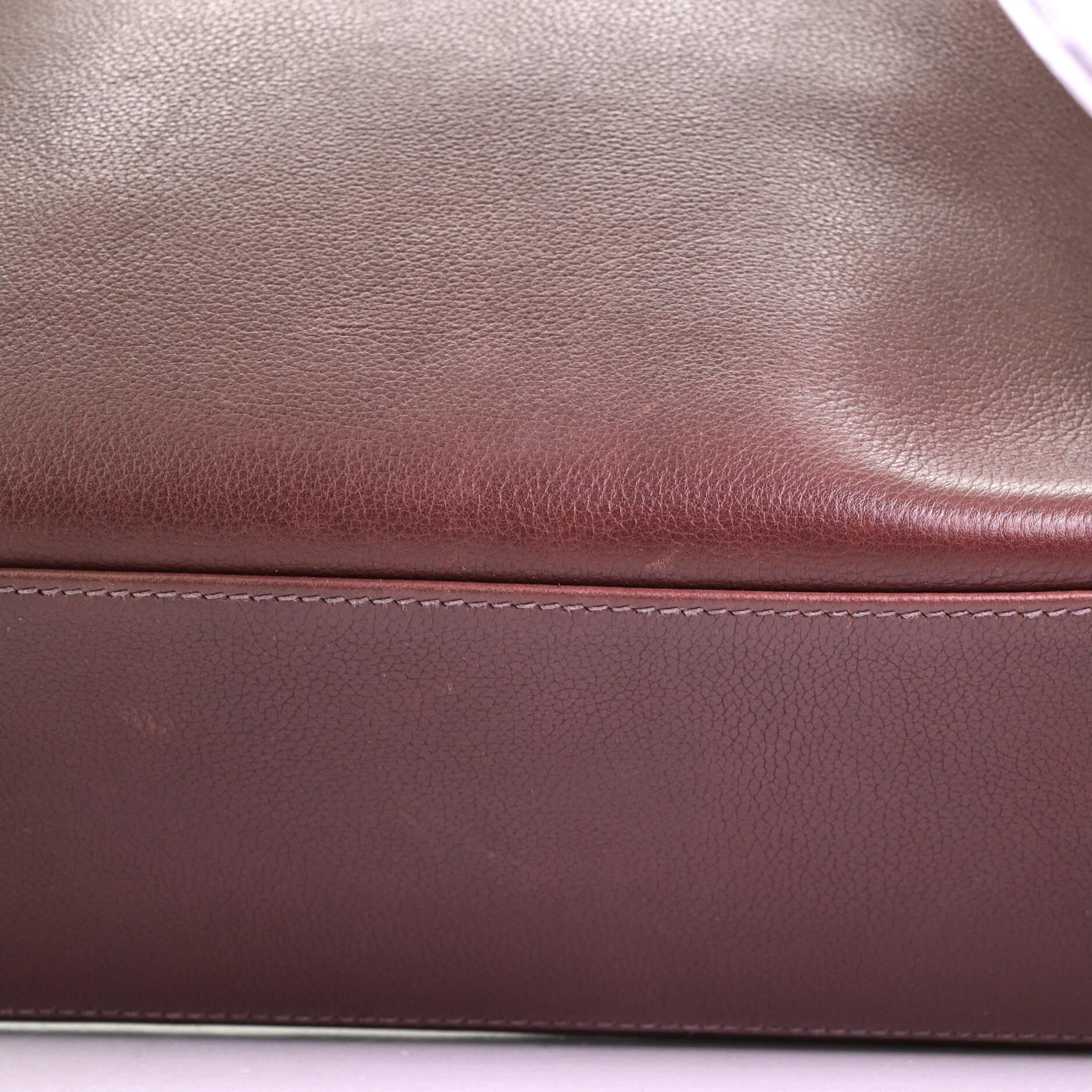 Hermes Kelly Handbag Chocolate Evergrain with Palladium Hardware 32 4