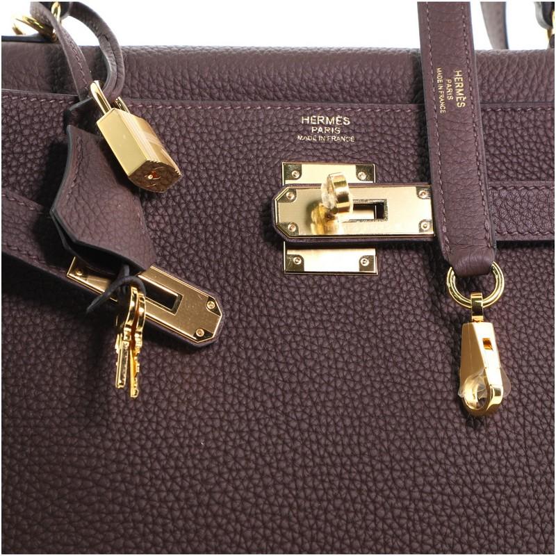 Hermes Kelly Handbag Chocolate Togo with Gold Hardware 32 2