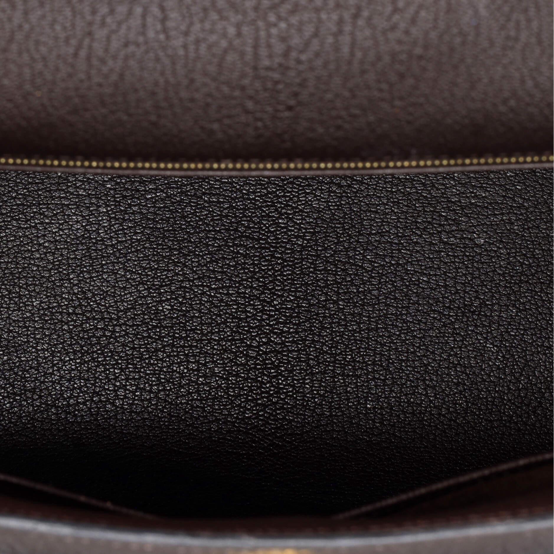 Hermes Kelly Handbag Cocaon Chevre de Coromandel with Gold Hardware 32 For Sale 2