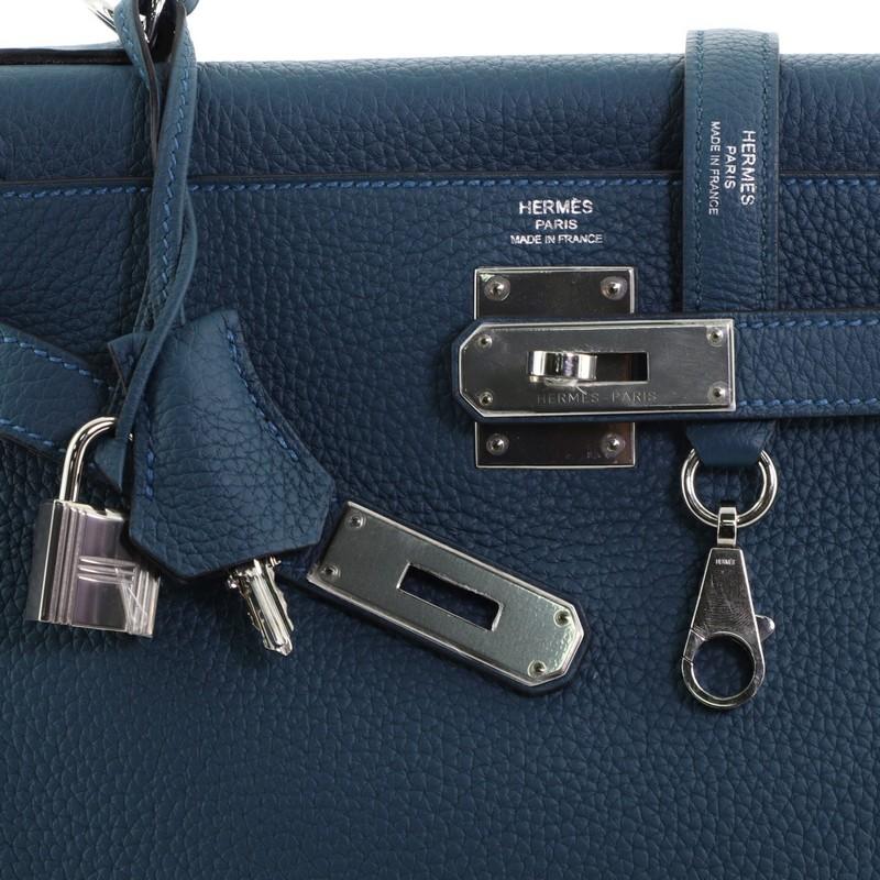Hermes Kelly Handbag Colvert Clemence With Palladium Hardware 28  1