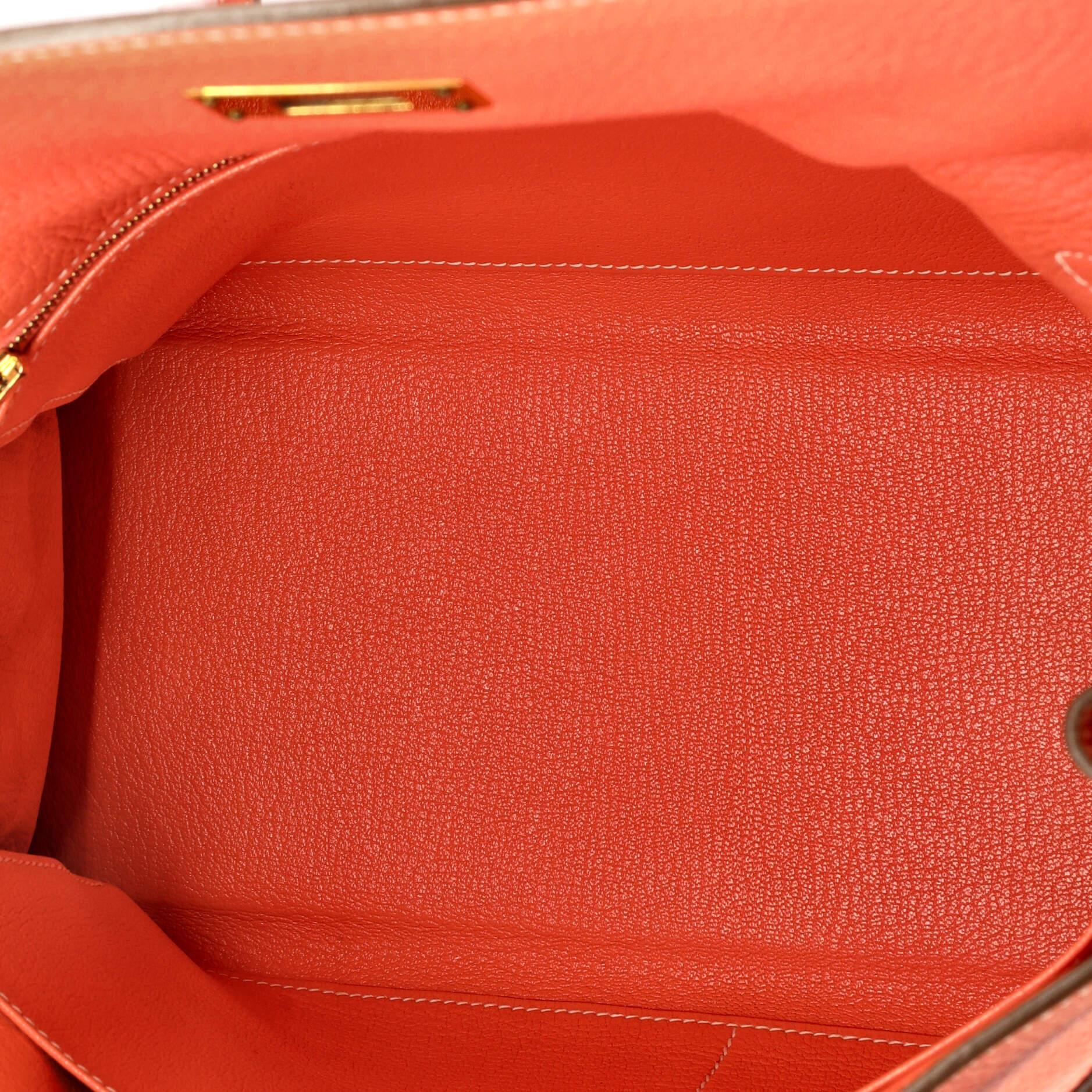 Hermes Kelly Handbag Crevette Clemence with Gold Hardware 32 2