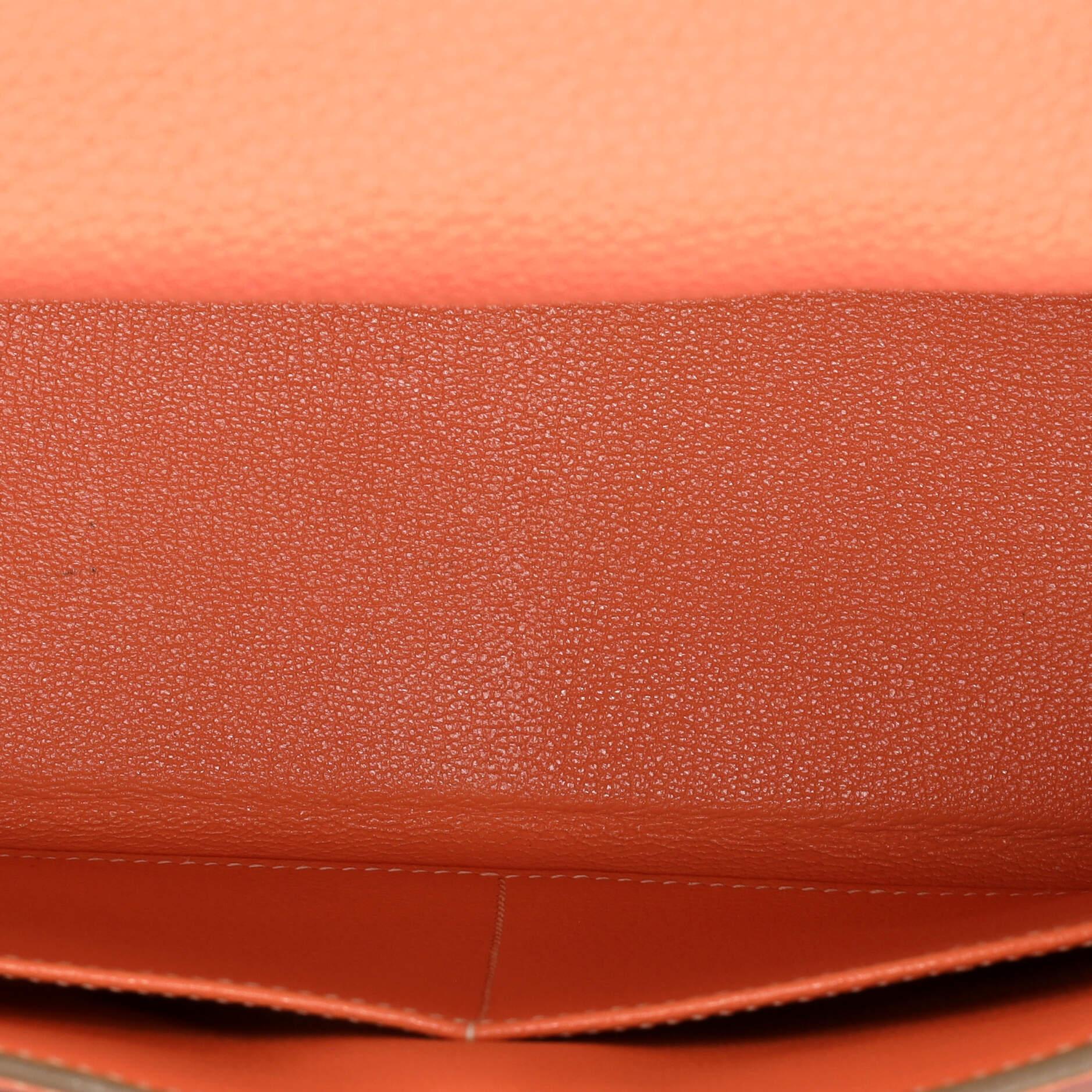 Hermes Kelly Handbag Crevette Clemence with Palladium Hardware 28 1