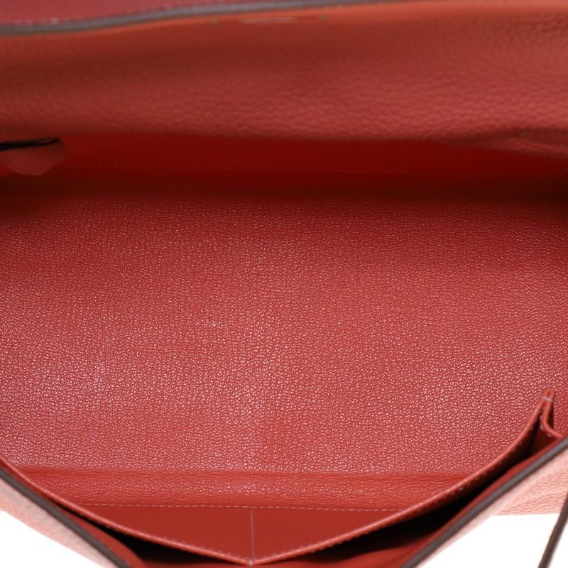 Hermes Kelly Handbag Crevette Clemence with Palladium Hardware 28 2