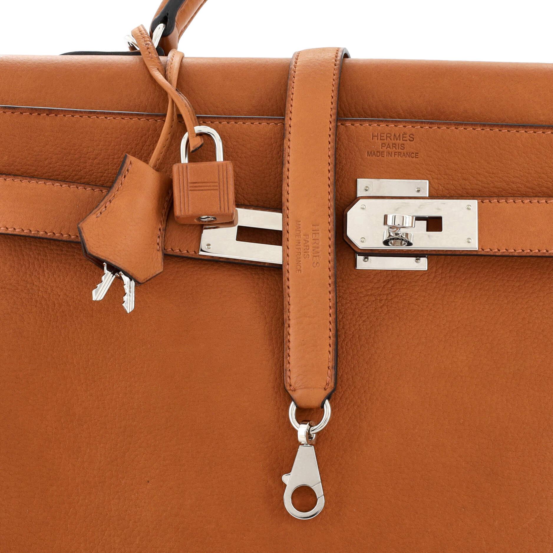 Hermes Kelly Handbag Cuivre Taurillon Saddle with Palladium Hardware 40 3