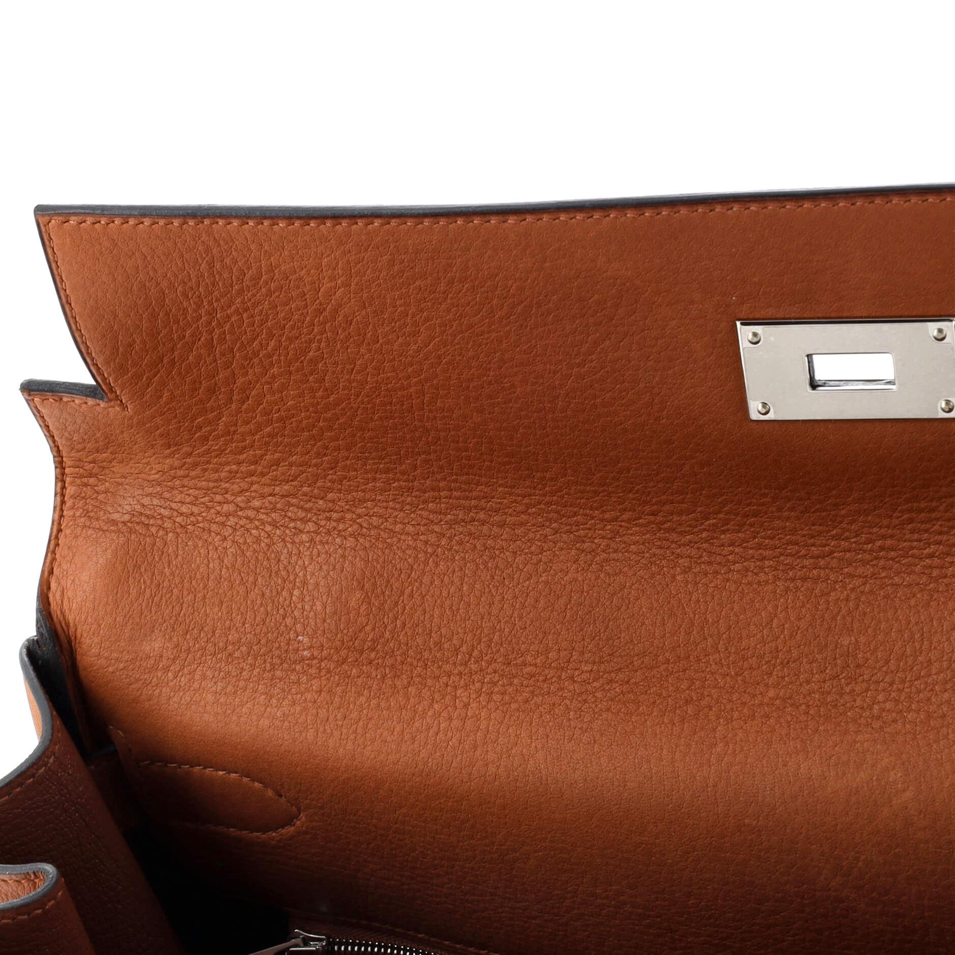 Hermes Kelly Handbag Cuivre Taurillon Saddle with Palladium Hardware 40 5