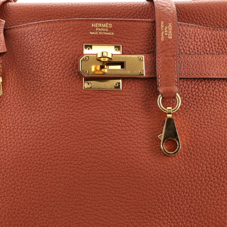 Hermes Kelly Handbag Cuivre Togo with Gold Hardware 32