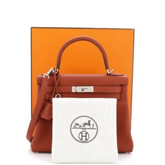 Hermes Kelly Handbag Cuivre Togo with Palladium Hardware 28