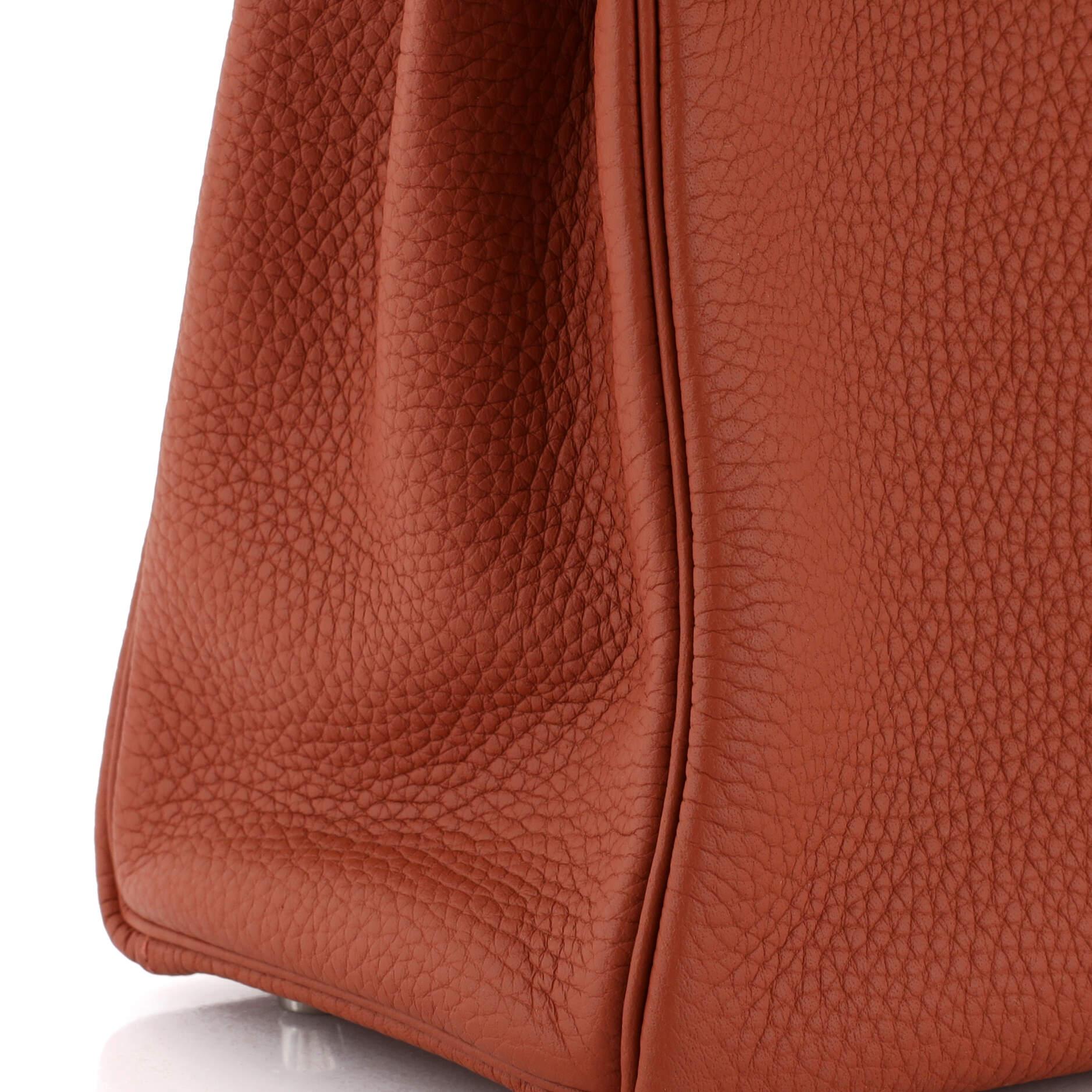 Hermes Kelly Handbag Cuivre Togo with Palladium Hardware 28 4