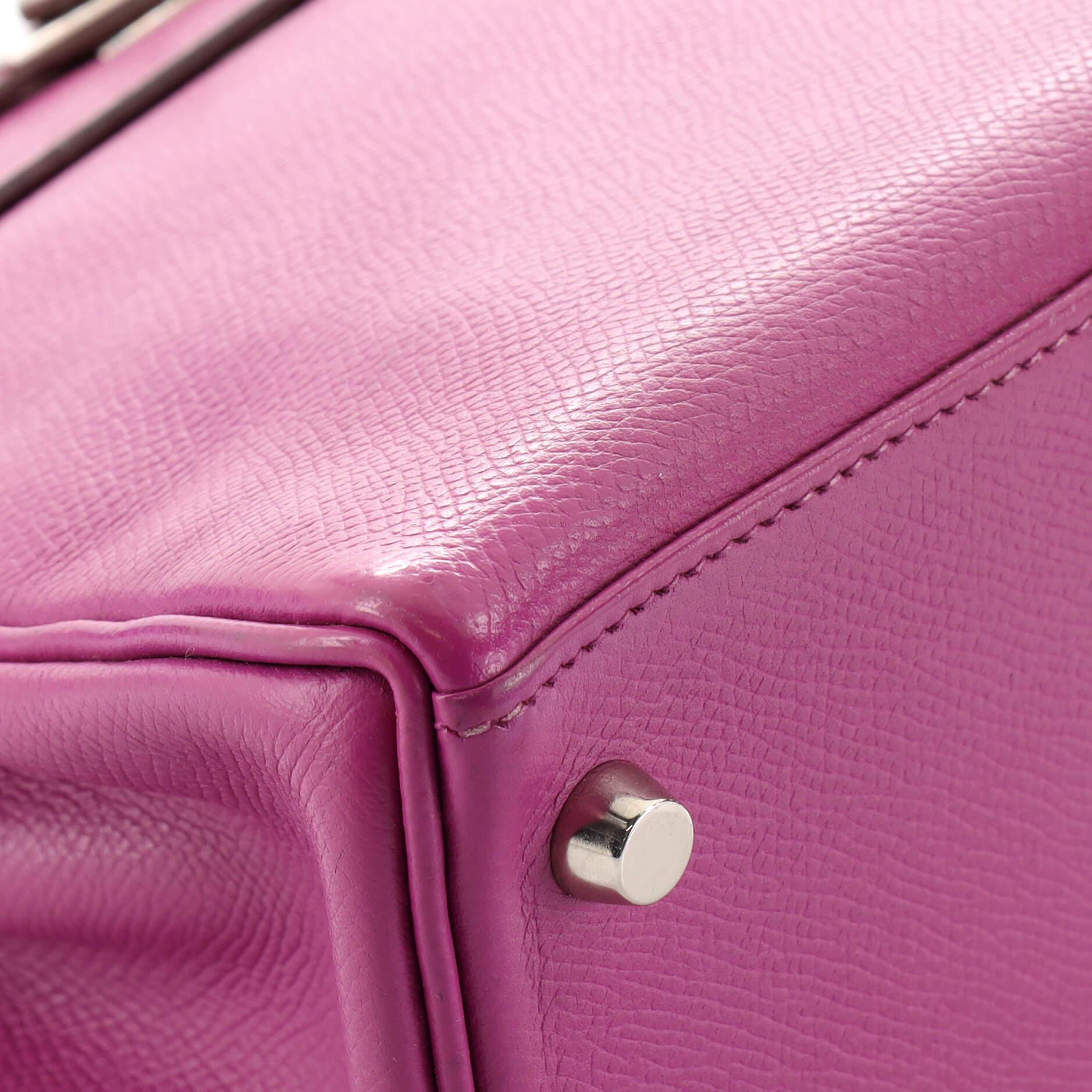 Hermes Kelly Handbag Cyclamen Epsom with Palladium Hardware 25 2