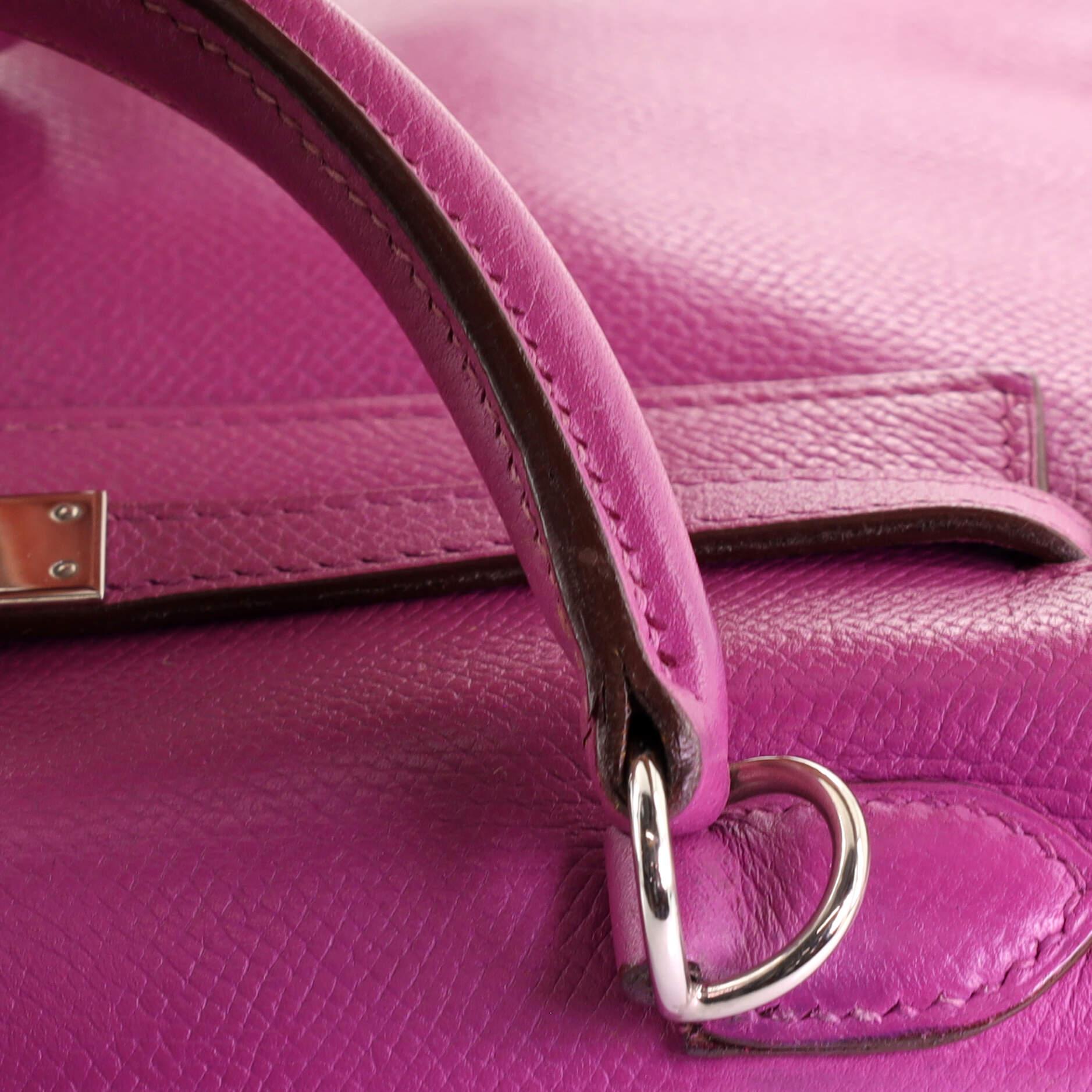 Hermes Kelly Handbag Cyclamen Epsom with Palladium Hardware 25 4