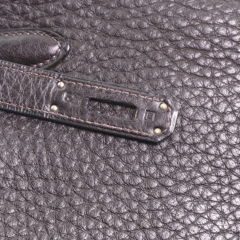 Hermes Kelly Handbag Ebene Clemence with Palladium Hardware 32 3