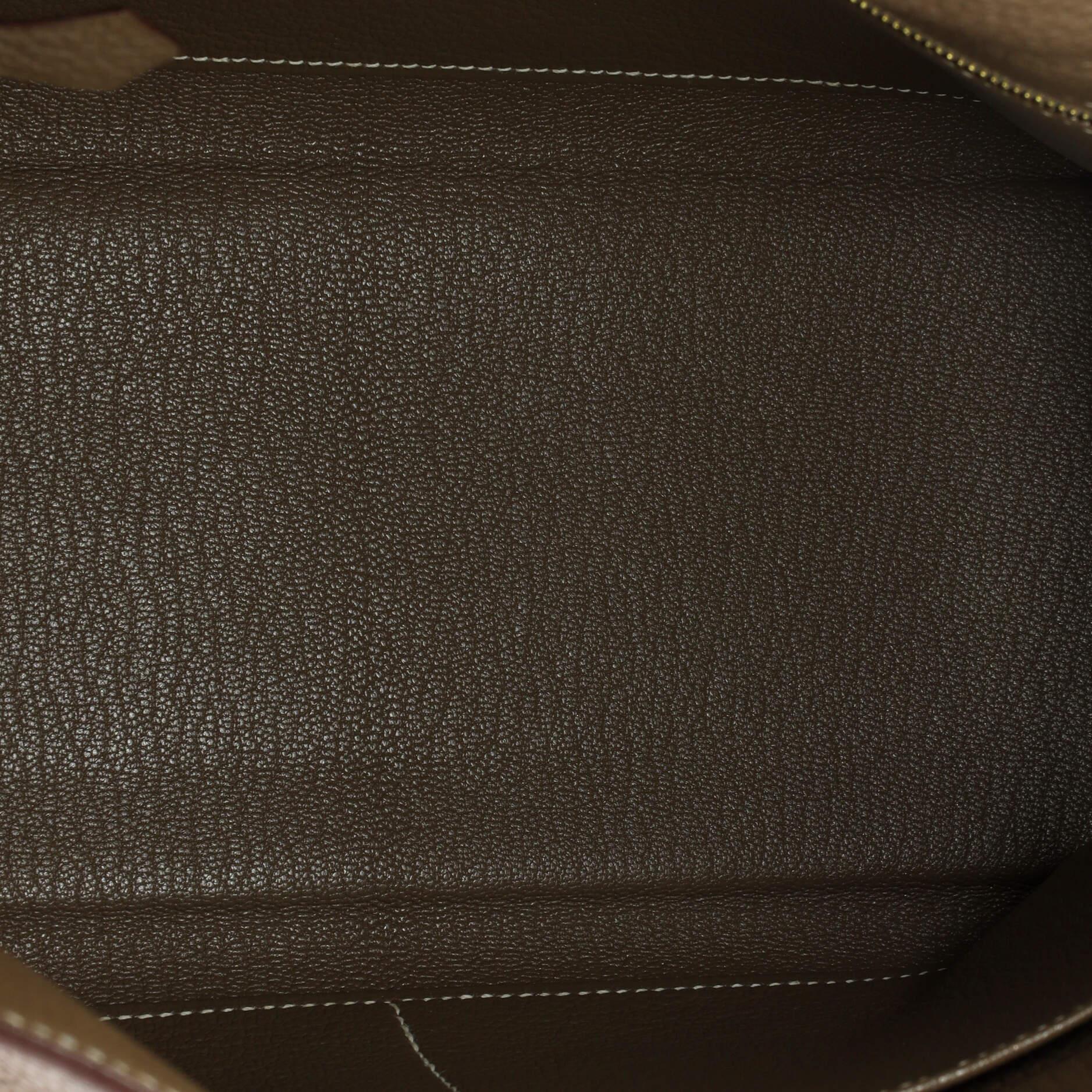 Women's or Men's Hermes Kelly Handbag Etoupe Clemence with Gold Hardware 28