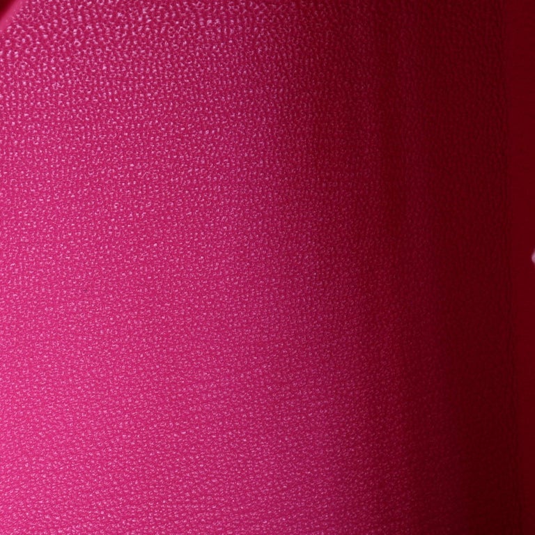 Hermès Fuchsia Ostrich Kelly Pochette Palladium Hardware, 2021