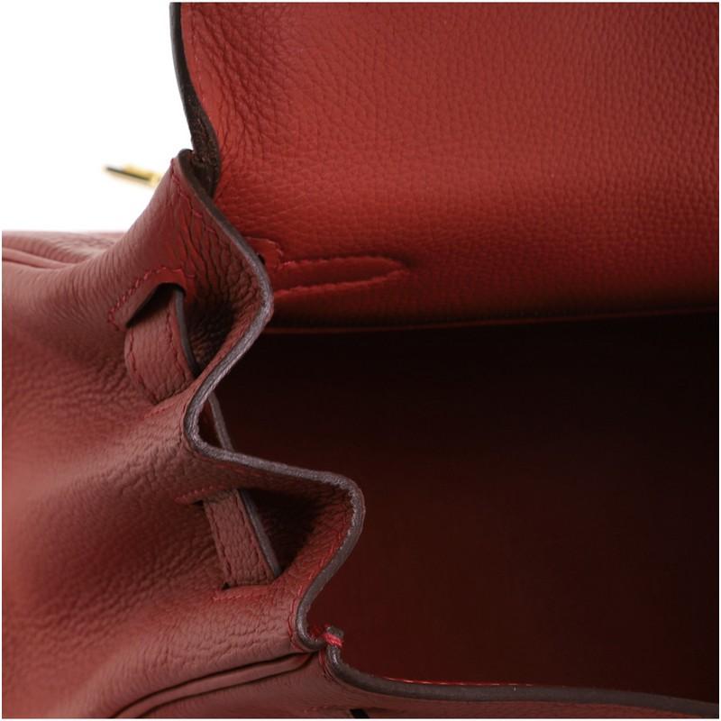 Hermes Kelly Handbag Geranium Togo with Gold Hardware 28 6