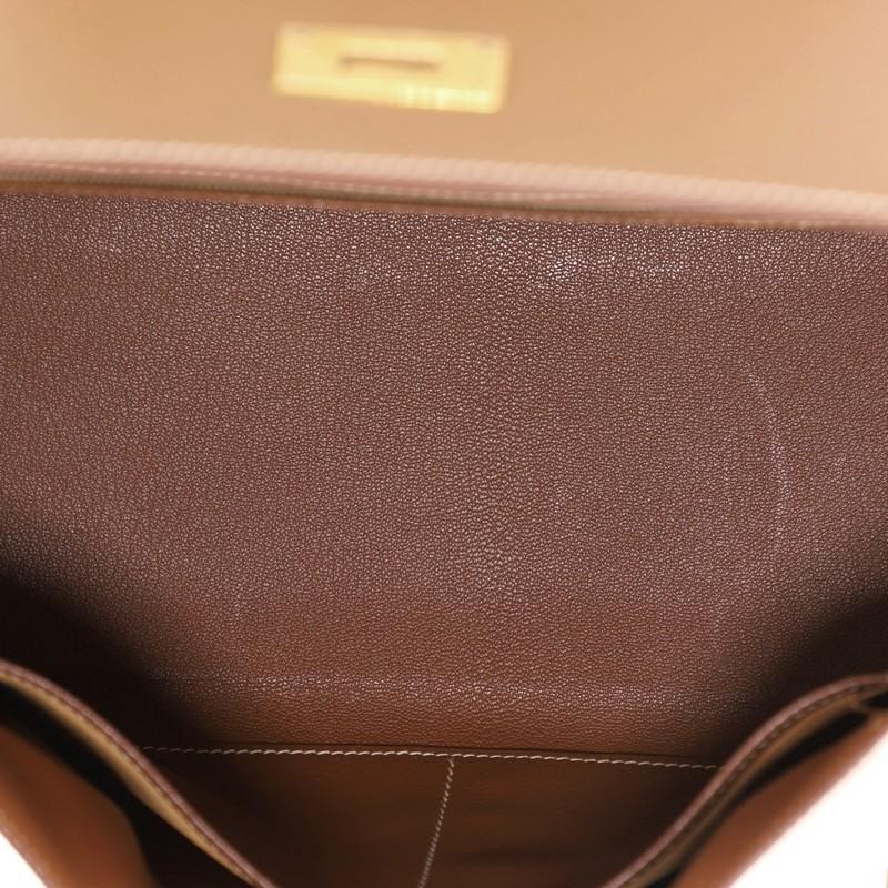 Hermes Kelly Handbag Gold Courchevel with Gold Hardware 28 1