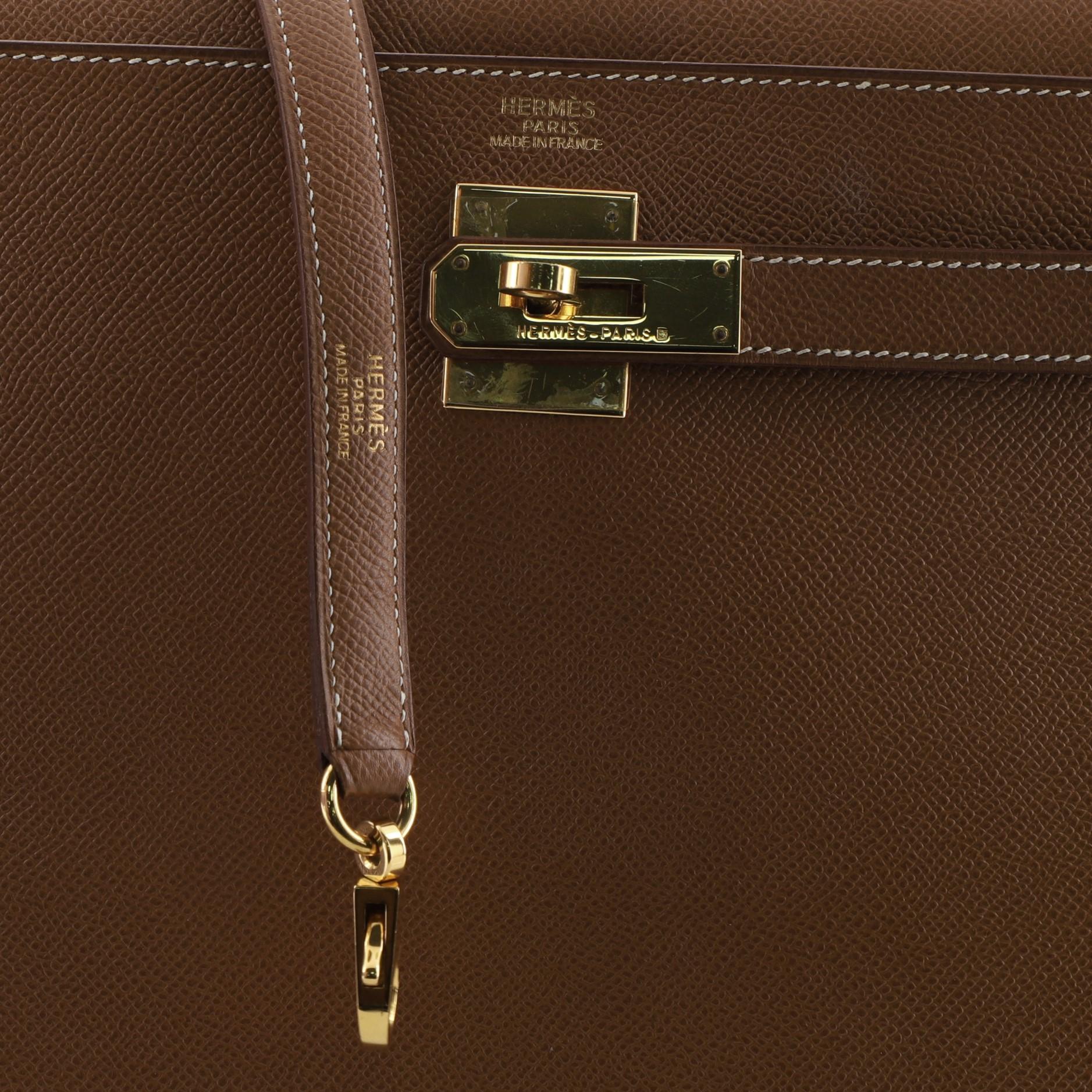 Hermes Kelly Handbag Gold Courchevel With Gold Hardware 32  1