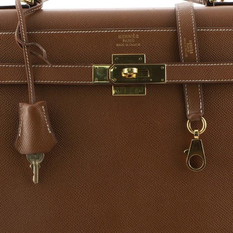 Hermes Kelly Handbag Gold Courchevel With Gold Hardware 35  1