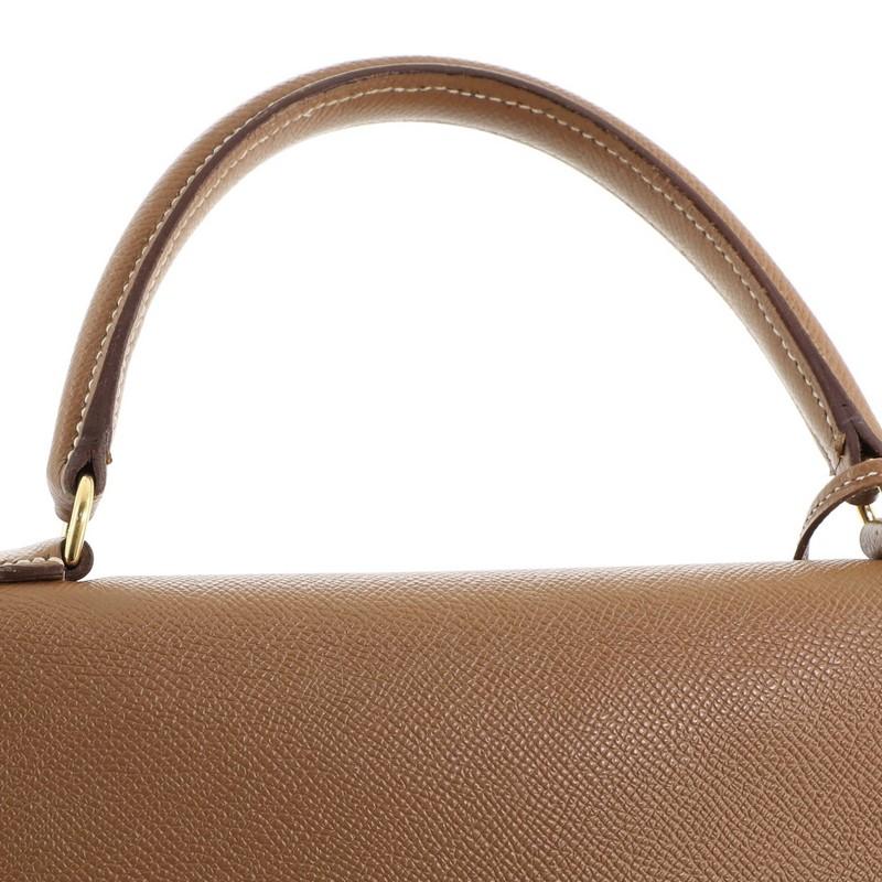  Hermes Kelly Handbag Gold Courchevel with Gold Hardware 35 3