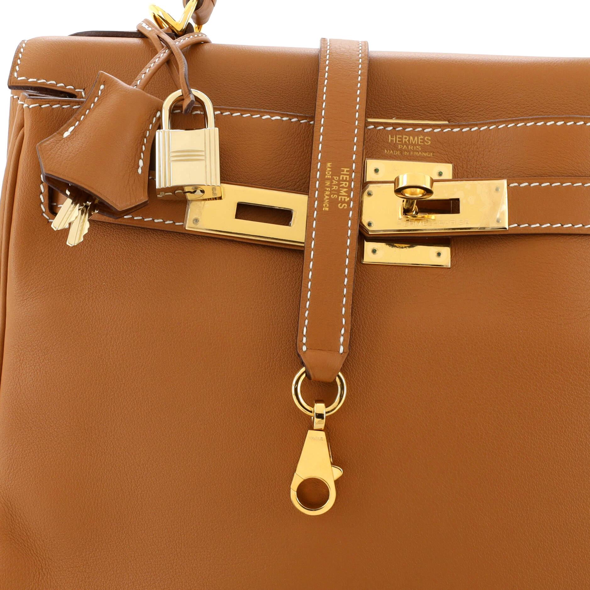 Hermes Kelly Handbag Gold Swift with Gold Hardware 28 2