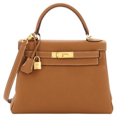 Hermès Kelly Handtasche Gold Togo mit Goldbeschlägen 28 Hermès Kelly Handtasche Gold Togo mit Goldbeschlägen 28