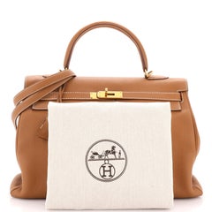 Hermes Kelly Handbag Gold Togo with Gold Hardware 35