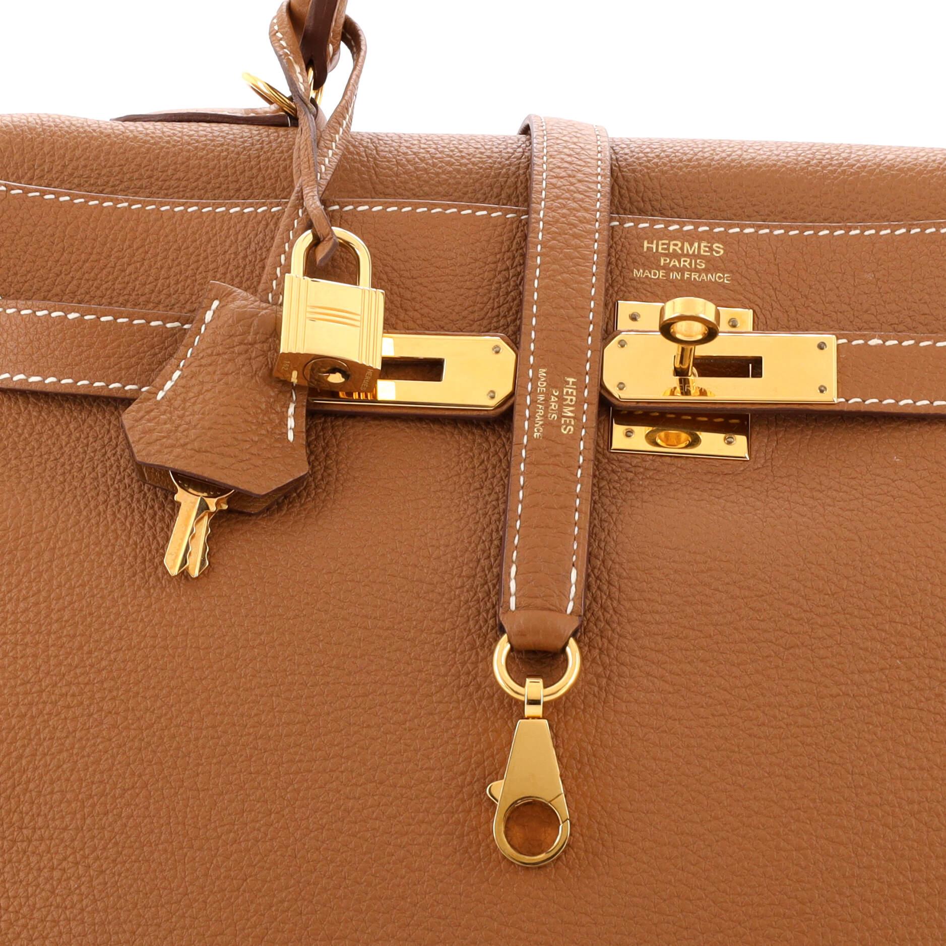 Hermes Kelly Handbag Gold Togo with Gold Hardware 35 3
