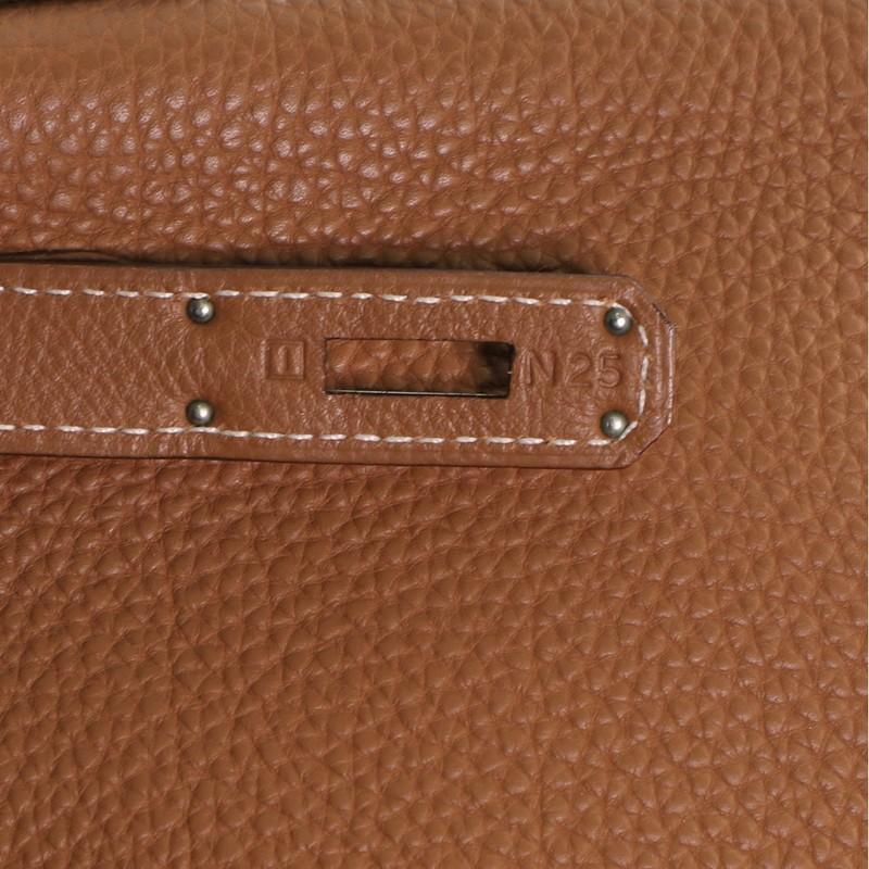 Women's or Men's Hermes Kelly Handbag Gold Togo with Palladium Hardware 28