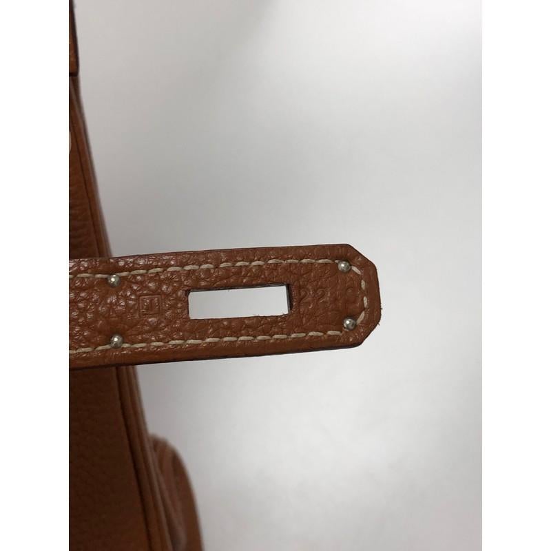 Hermes Kelly Handbag Gold Togo With Palladium Hardware 32  5
